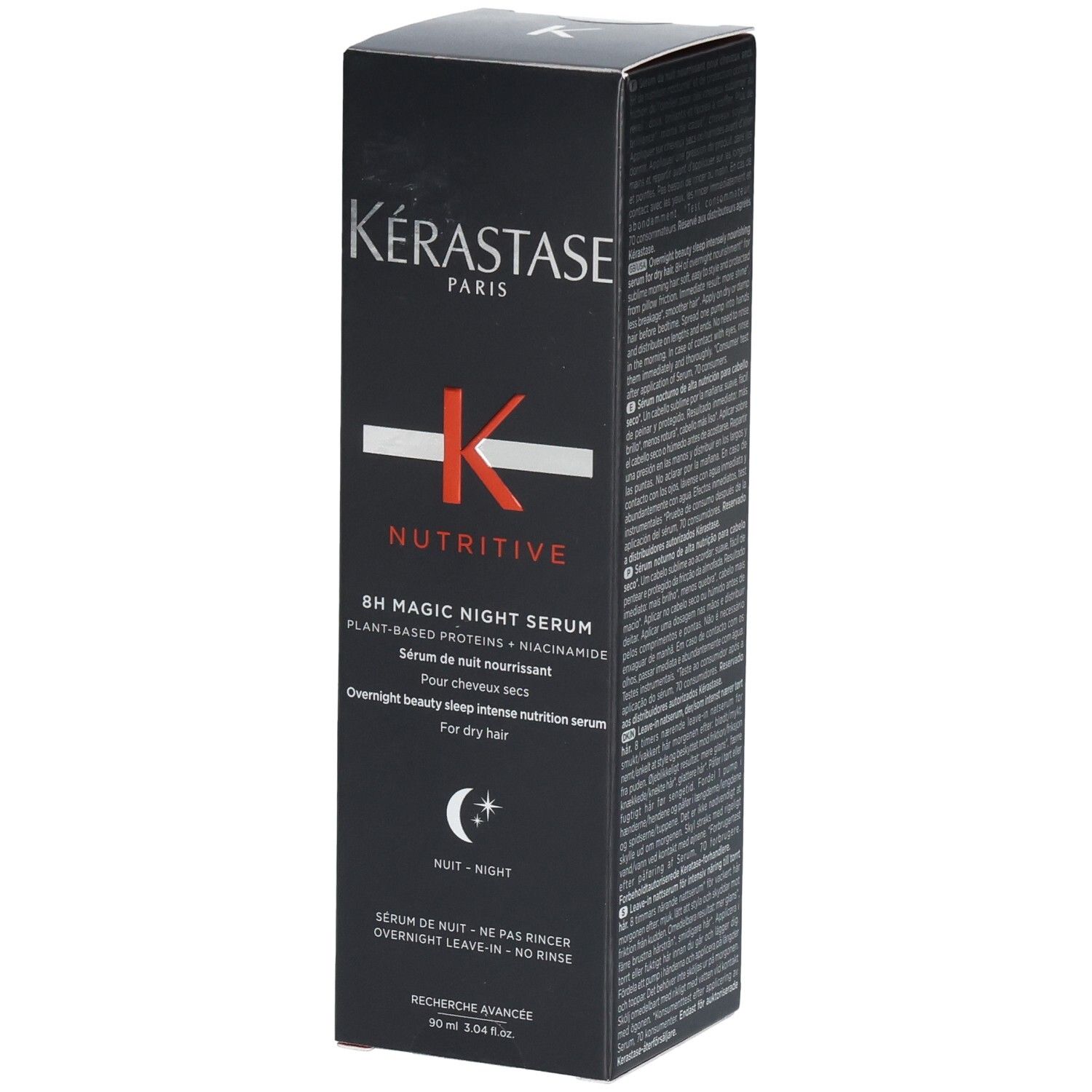 Emballage Kérastase Nutritive 8H Magic Night Serum. Pour cheveux secs.