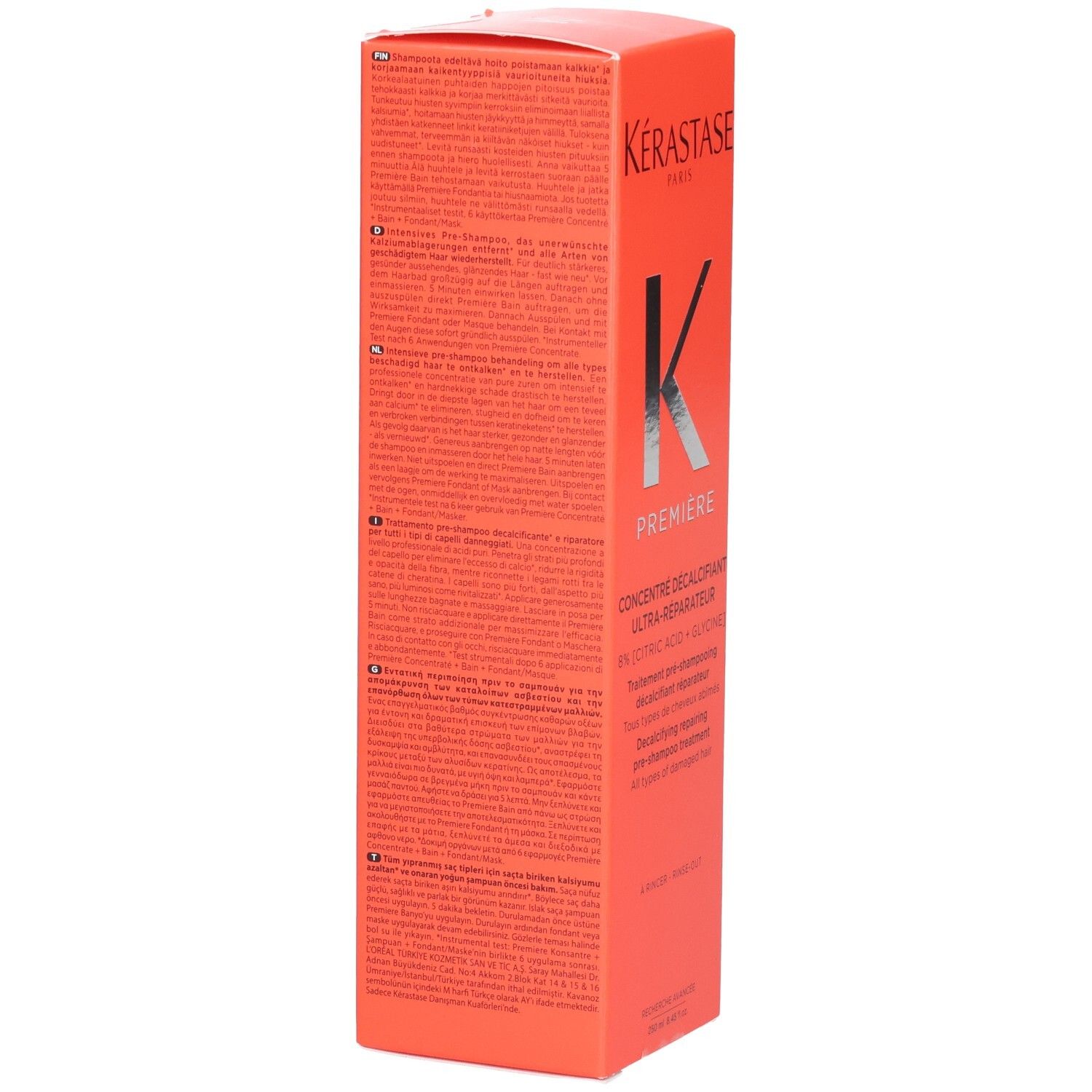 Kérastase Première Concentré Décalcifiant Ultra-Réparateur, dos avec texte.