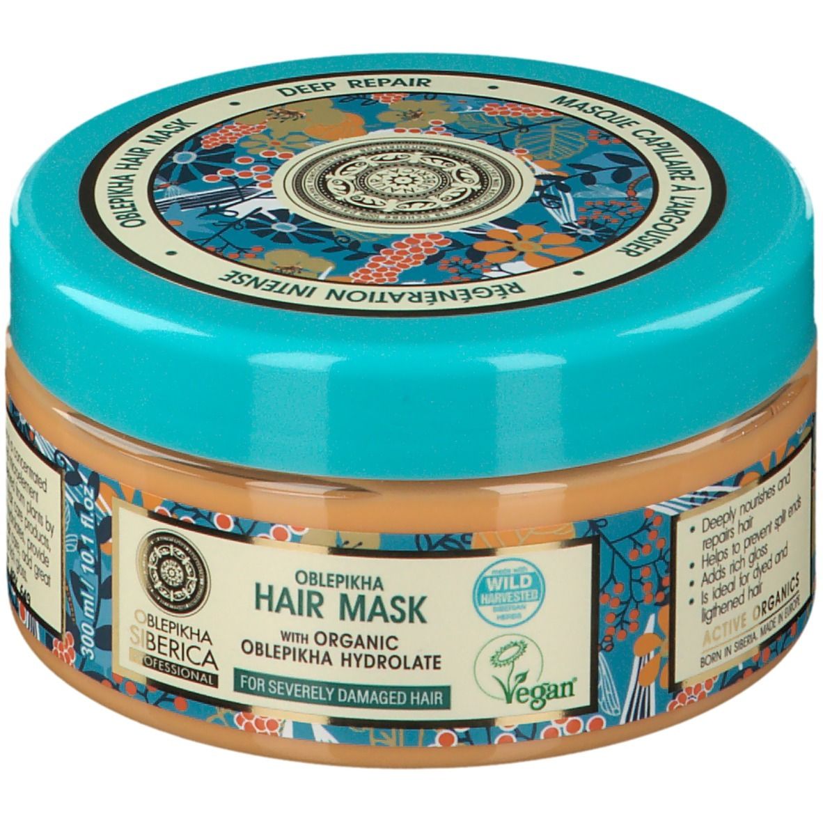 Natura Siberica Oblepikha Masque Capillaire à l'Hydrolat d'Argousier Bio