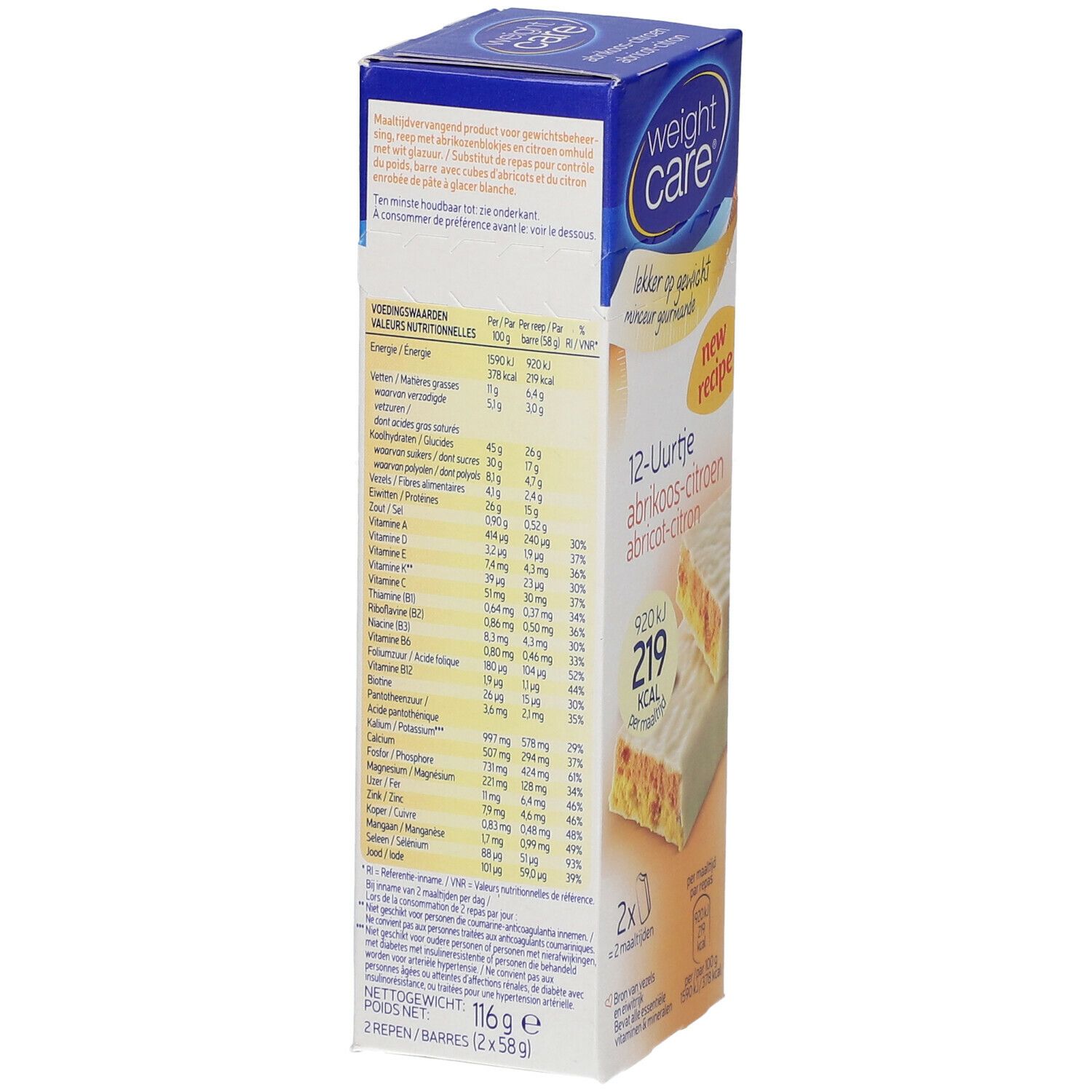 Weight Care Barre Repas Abricot - Citron