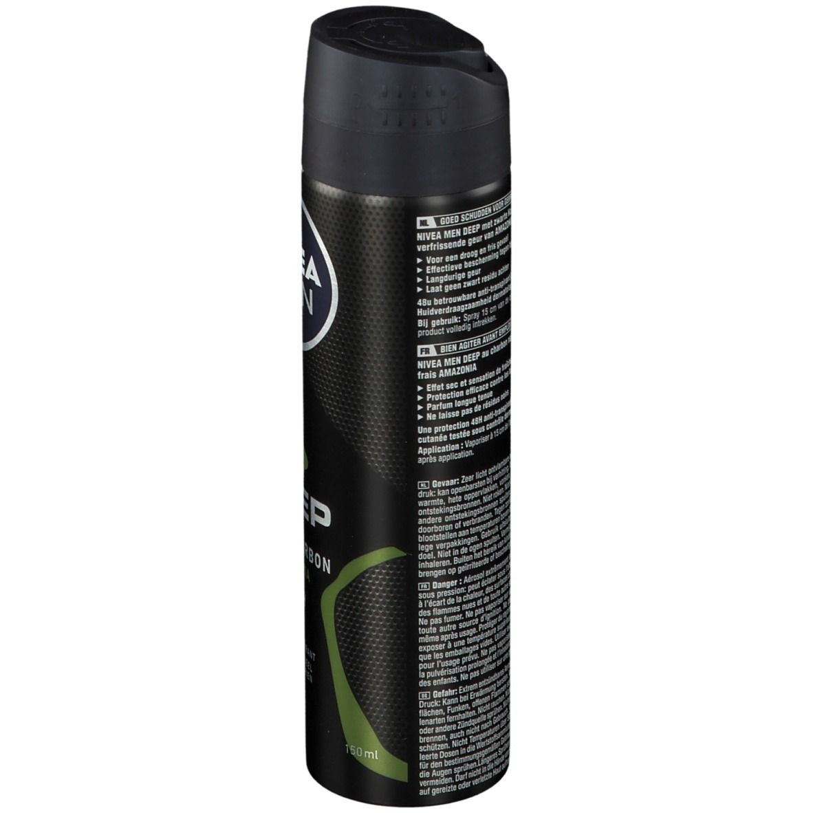 NIVEA MEN Deep Black Carbon Amazonia Déodorant Spray 48h