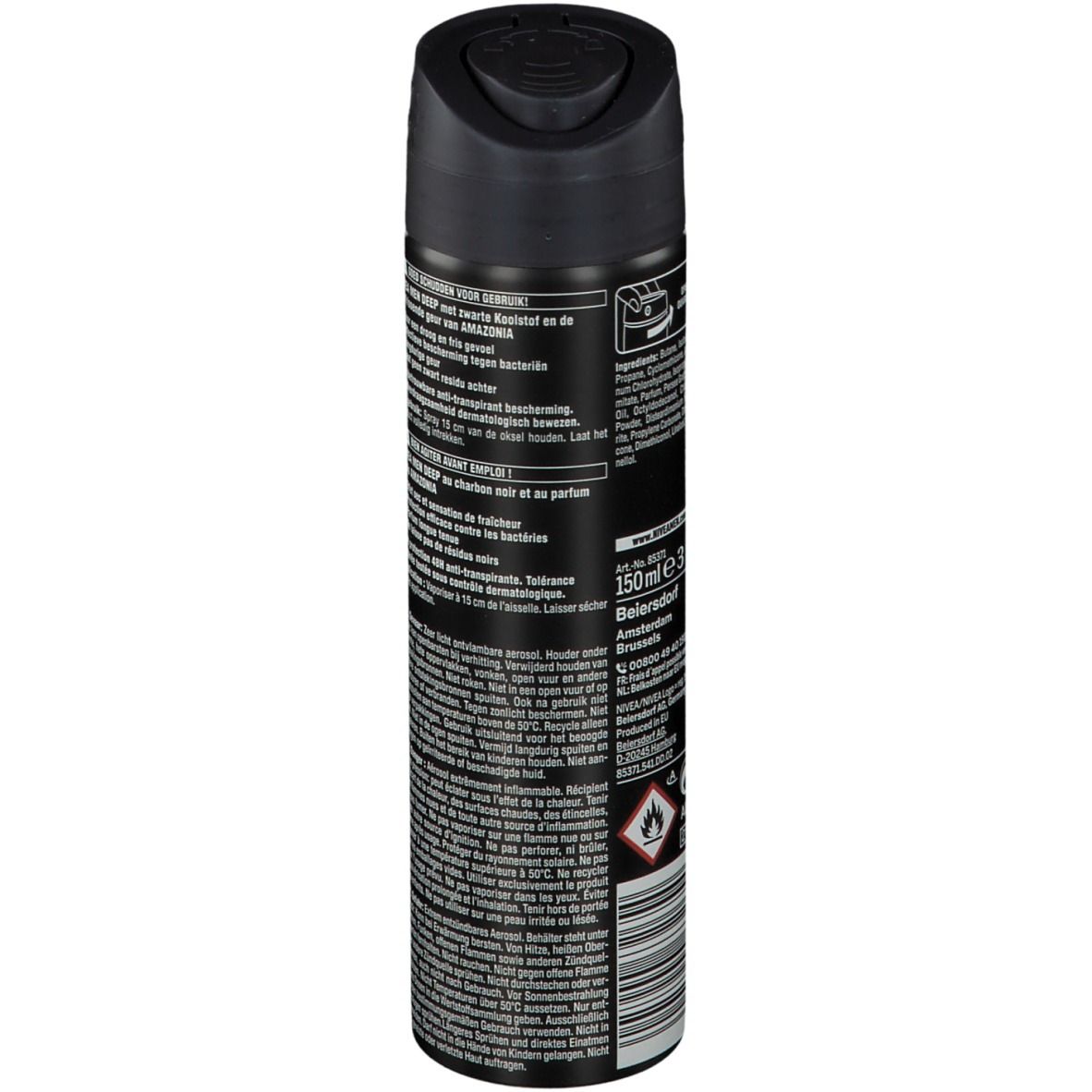 NIVEA MEN Deep Black Carbon Amazonia Déodorant Spray 48h