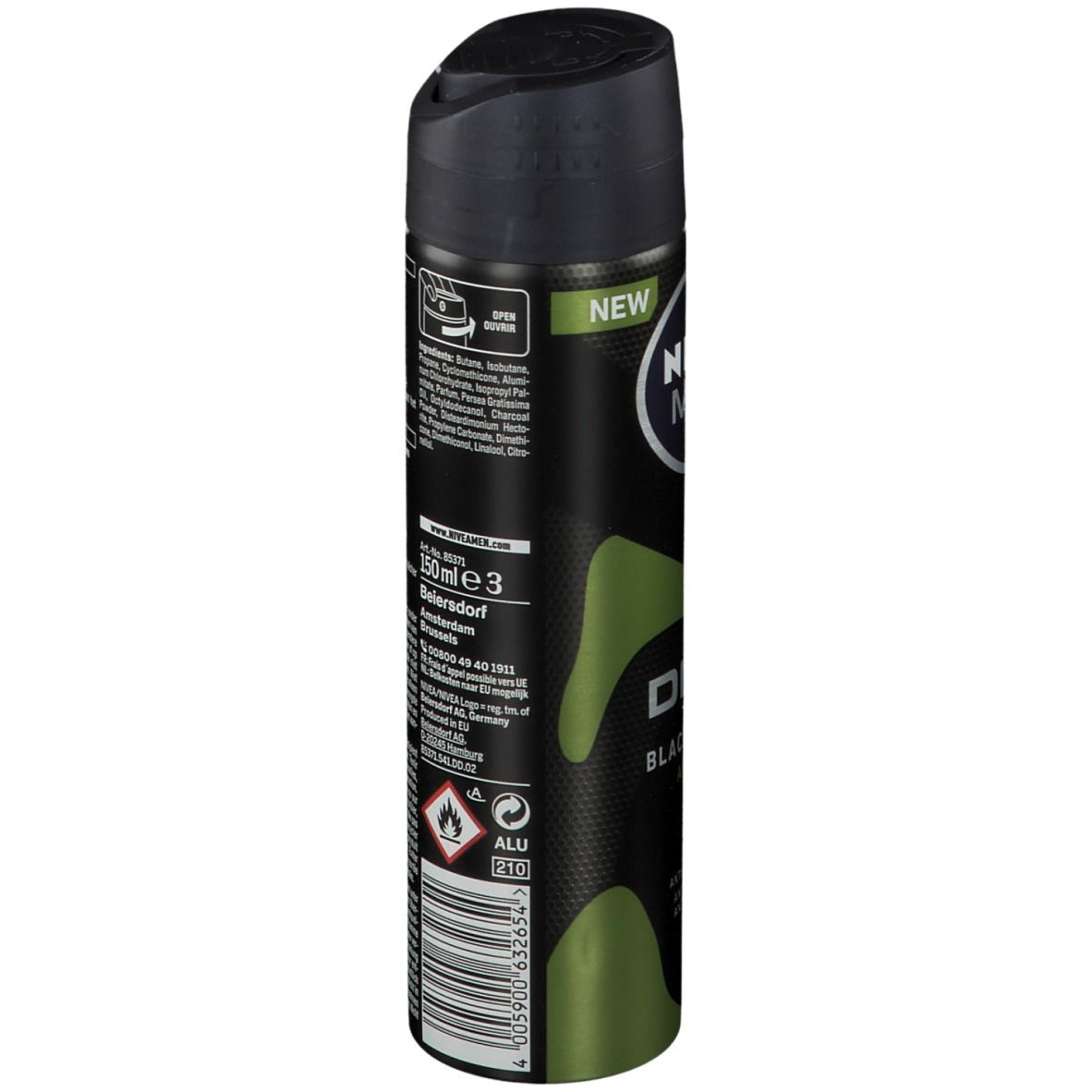 NIVEA MEN Deep Black Carbon Amazonia Déodorant Spray 48h