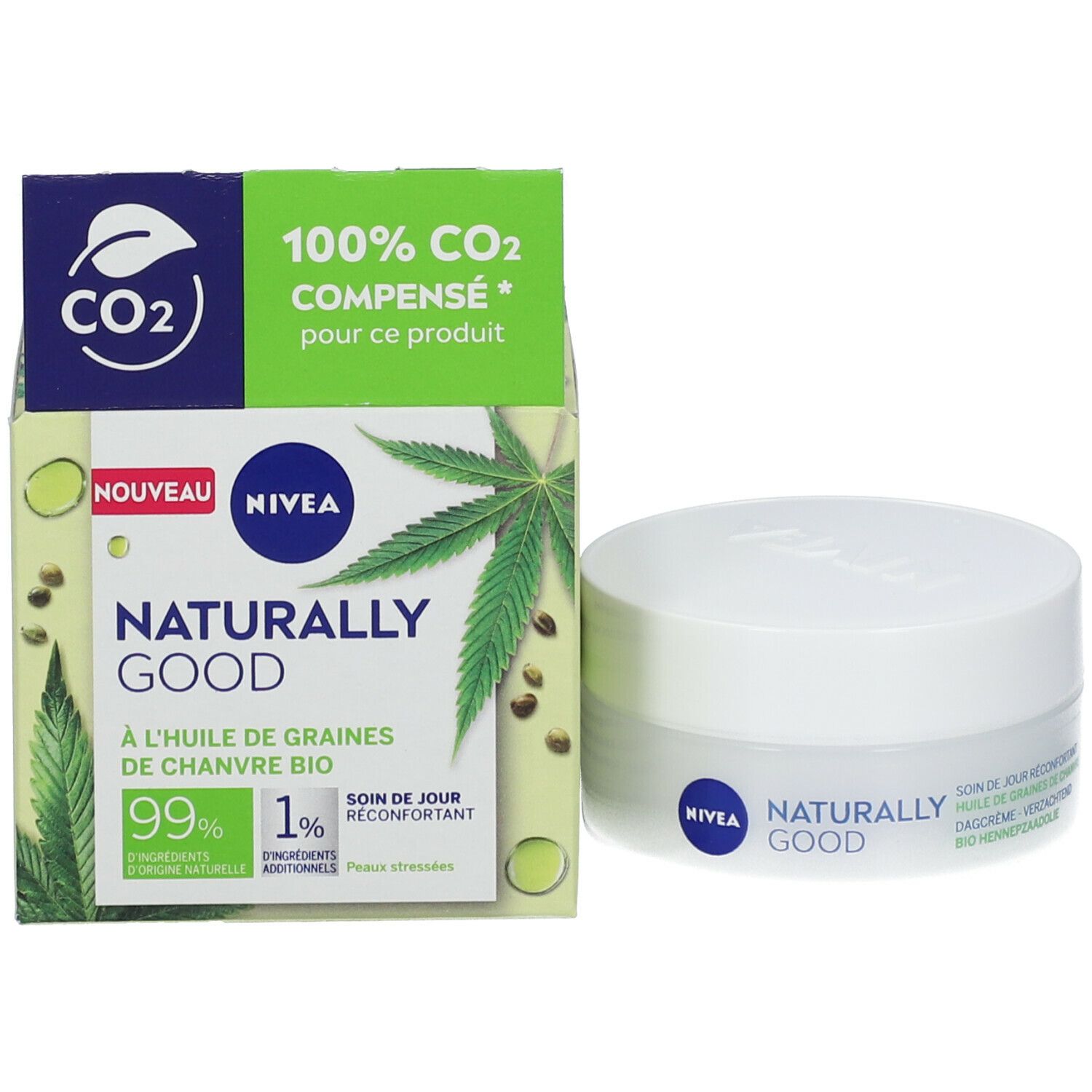 NIVEA SOIN DE JOUR À L'HUILE DE GRAINES DE CHANVRE BIO