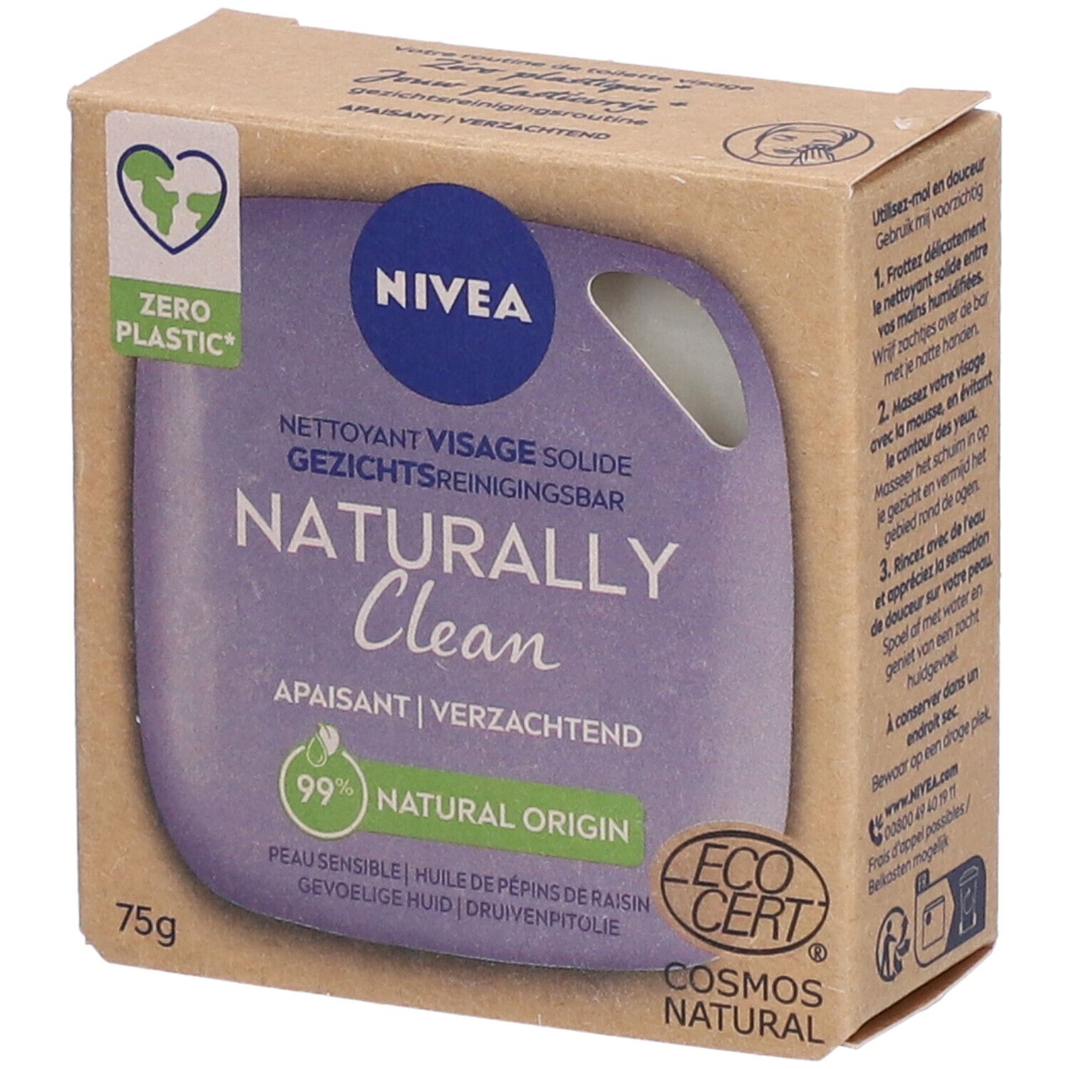 NIVEA NATURALLY CLEAN NETTOYANT VISAGE APAISANT