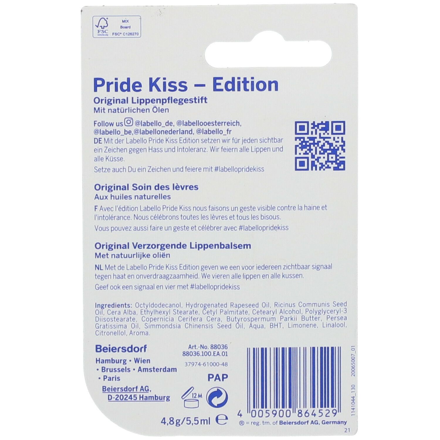 LABELLO® Original Pride Kiss Edition Baume à lèvres