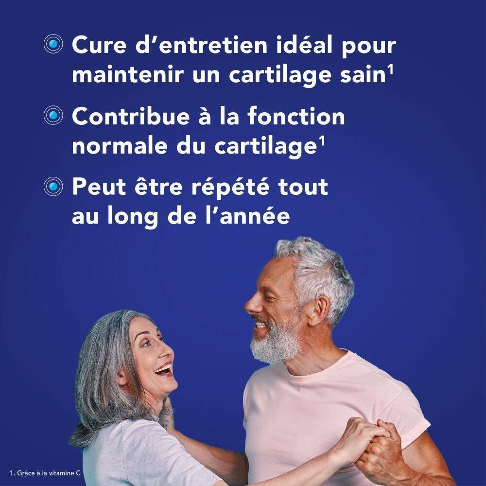 Deux boîtes OSTEOPLUS CARE avec explications sur la fonction du cartilage.