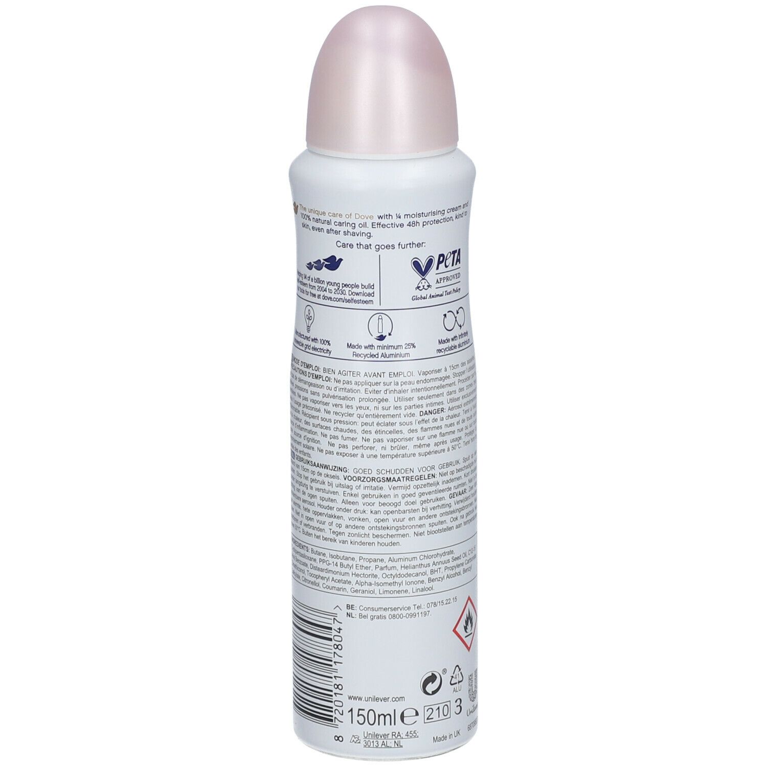 Dove Soft Feel Anti-Transpirant Déodorant Spray 48h Peony & Amber