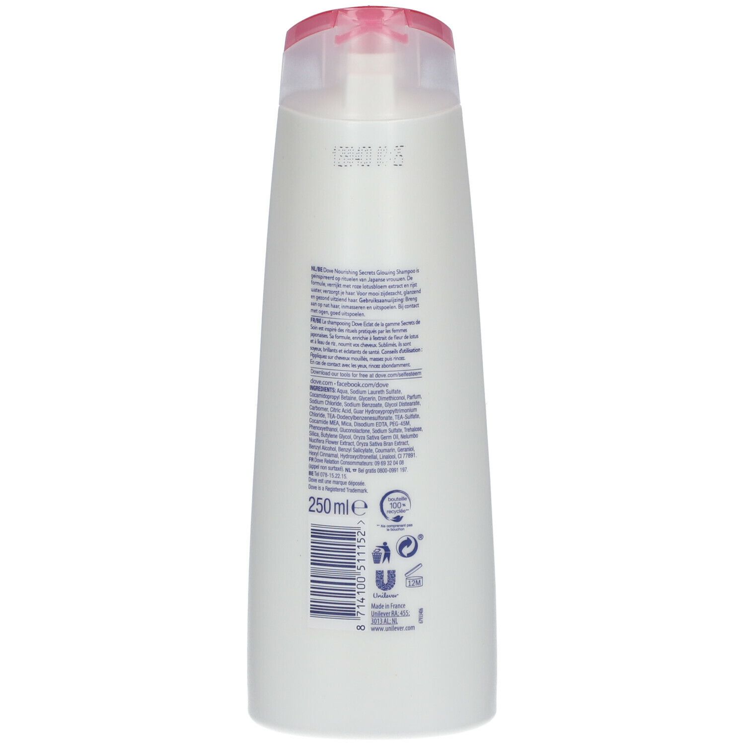 Dove Nourishing Secrets Glowing Shampooing Pink Lotus & Rice Water