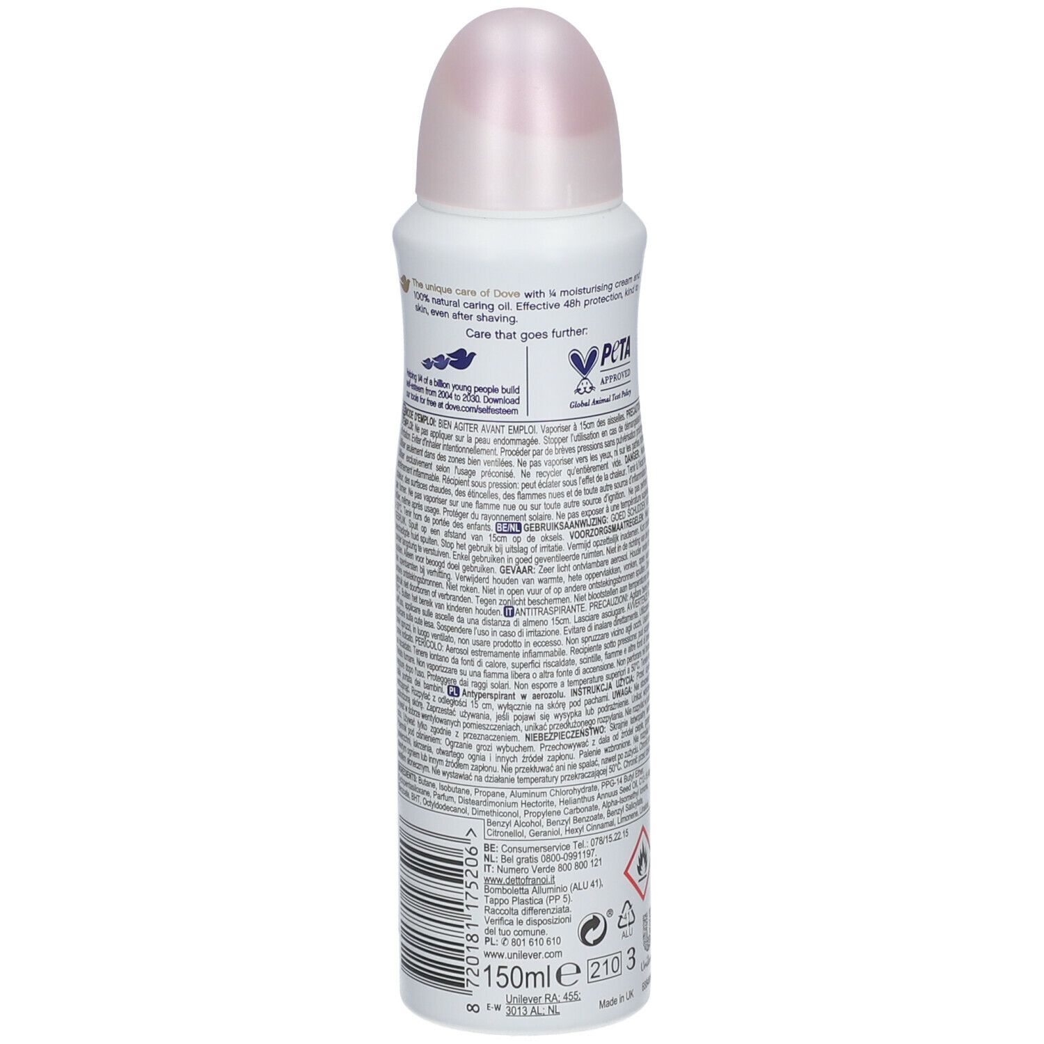 Dove Cotton Soft Anti-Transpirant Déodorant Spray 48h White Lili & Freesia