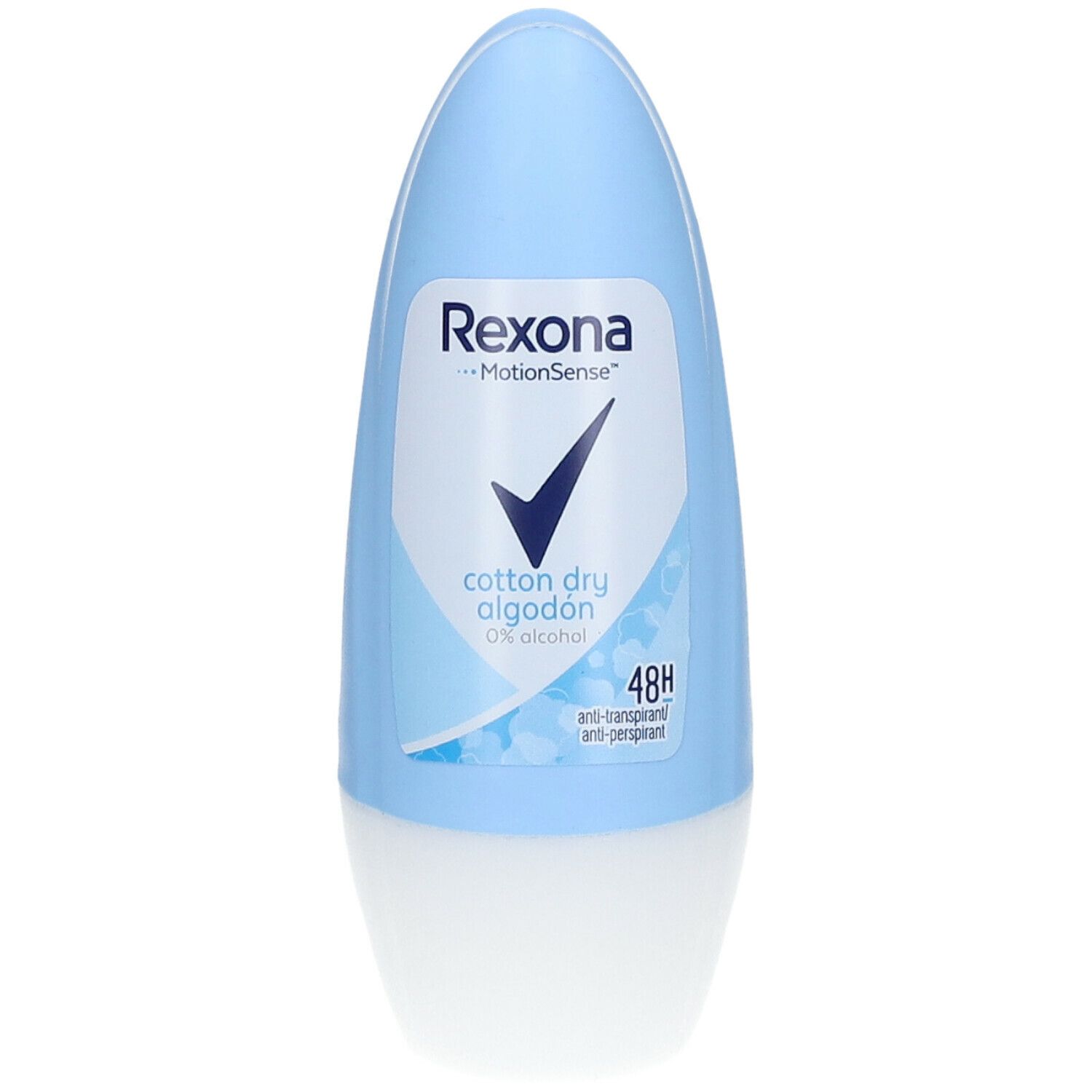 Rexona MotionSense™ Cotton Dry 0% Alcohol Anti-Transpirant Déodorant Roll-on 48h