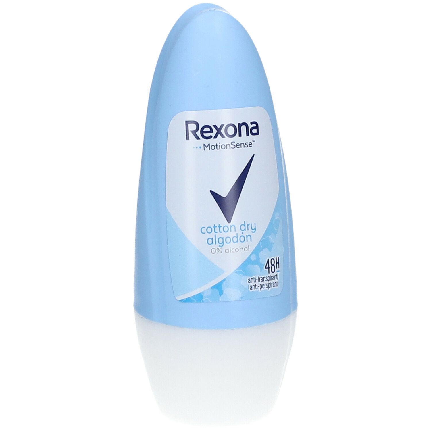 Rexona MotionSense™ Cotton Dry 0% Alcohol Anti-Transpirant Déodorant Roll-on 48h