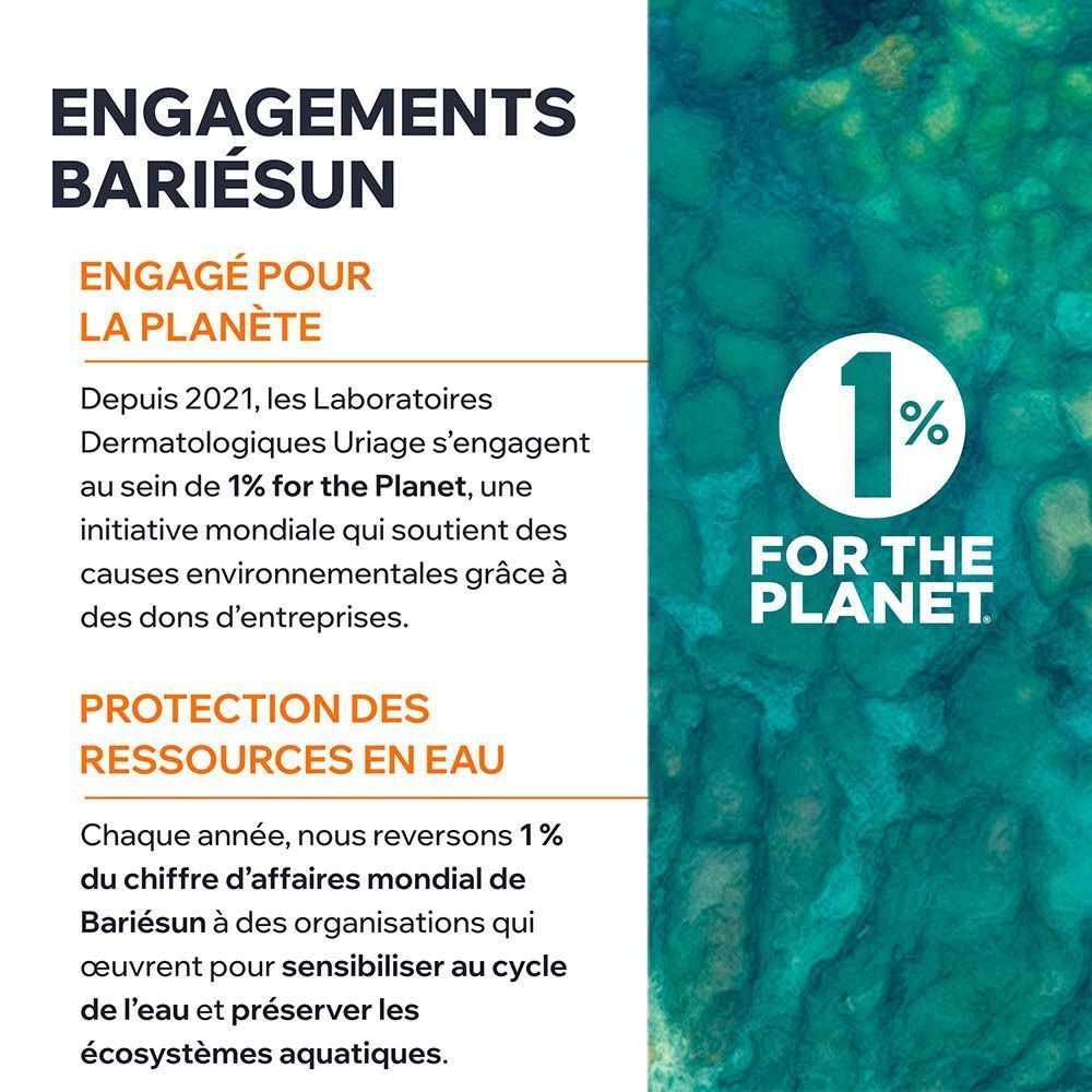 Uriage Bariésun : engagement pour la planète, 1% pour la planète.