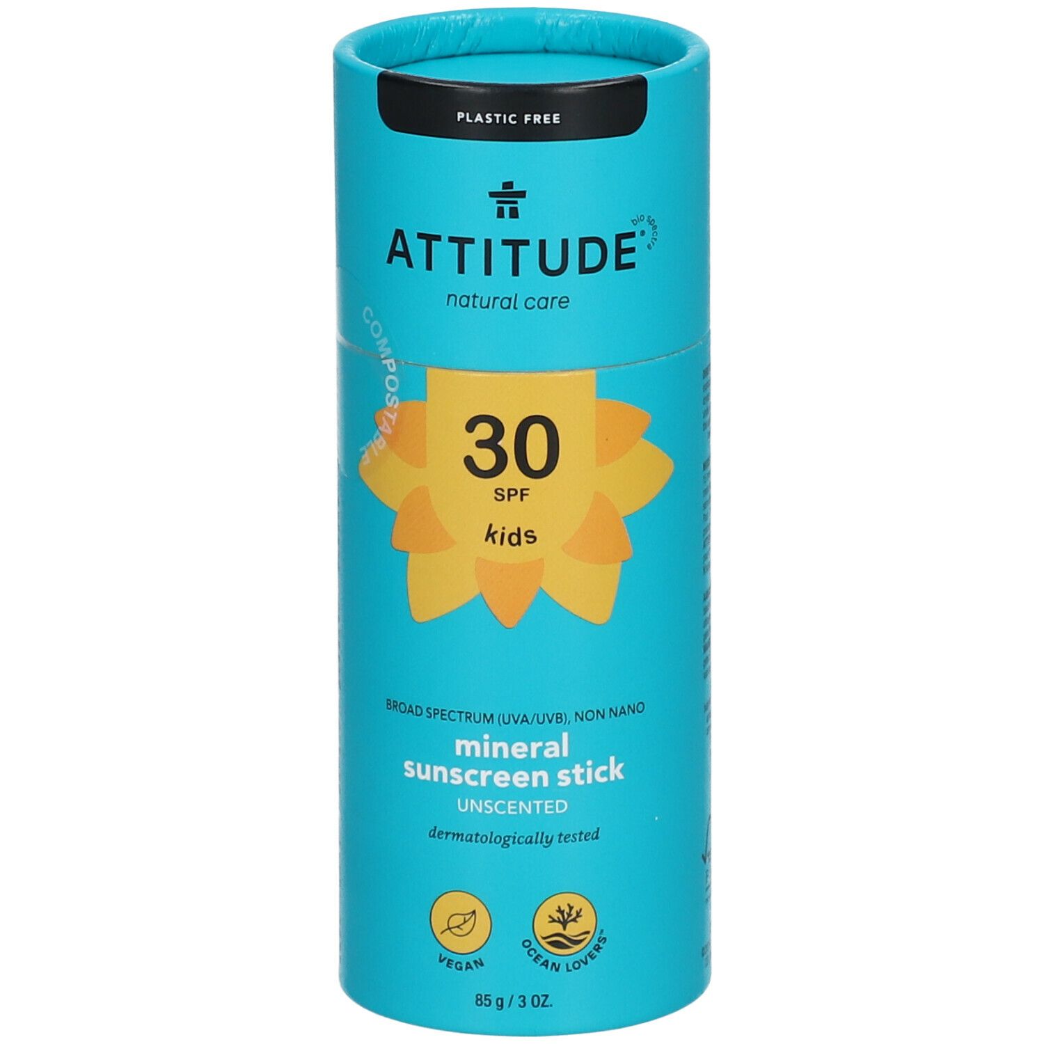 ATTITUDE Bâton solaire minéral visage pour enfants FPS 30