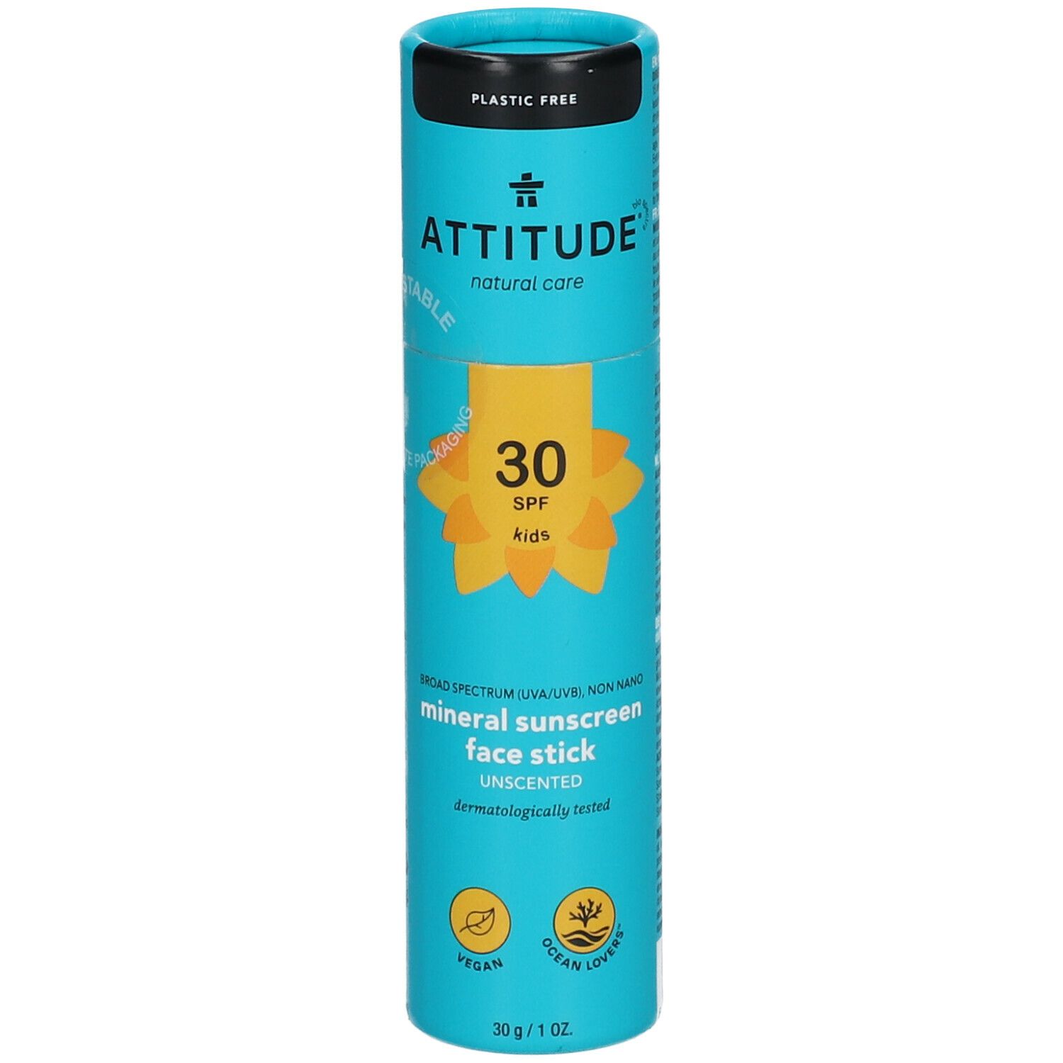 ATTITUDE Bâton solaire minéral visage pour enfants FPS 30
