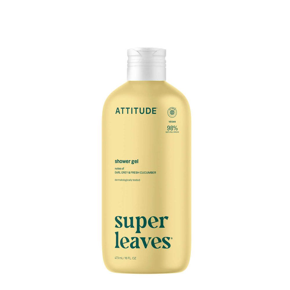 Gel douche Attitude Super Leaves régénérant aux feuilles de citron, 473ml.