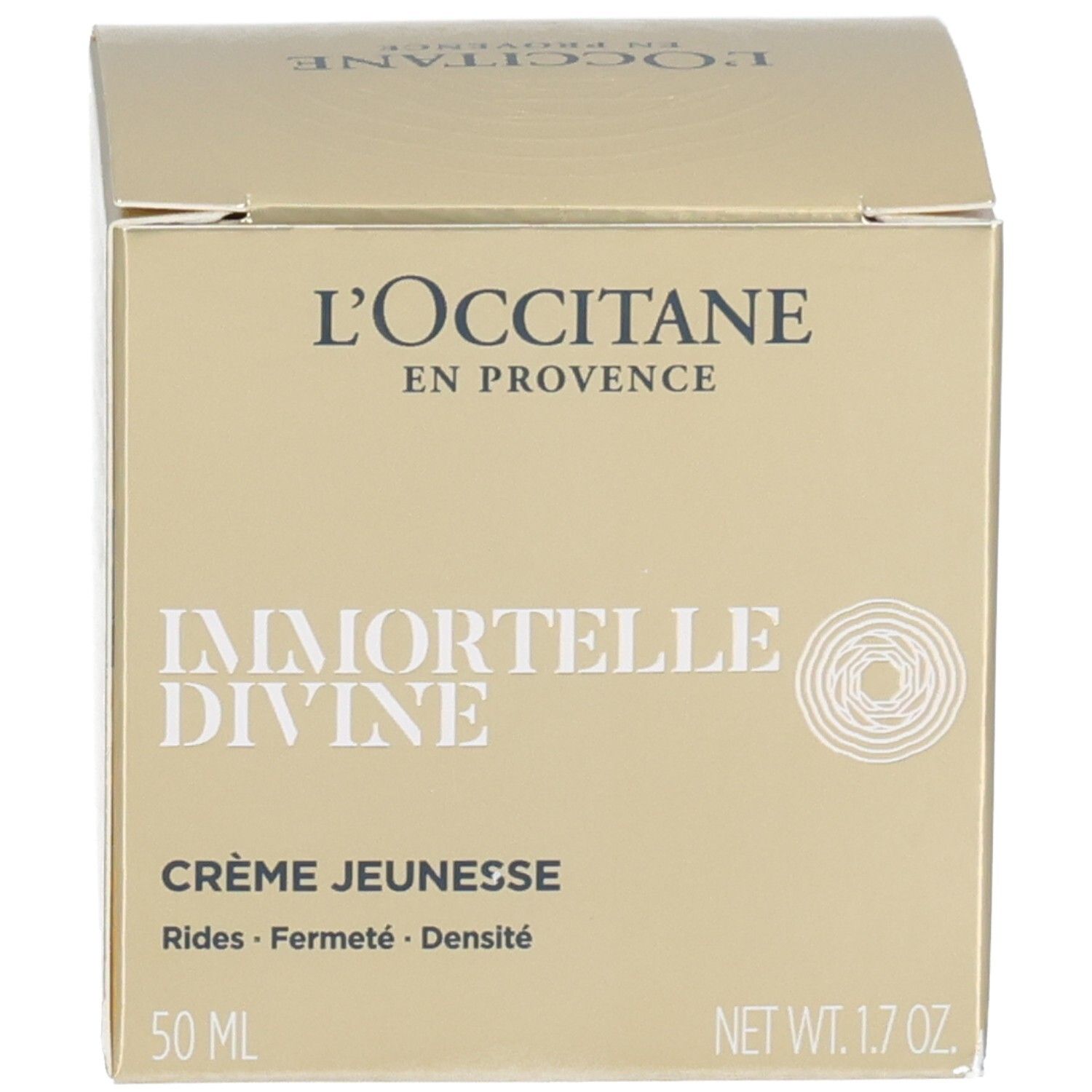 Boîte de L'OCCITANE Immortelle Divine Crème Jeunesse. 50 ml.