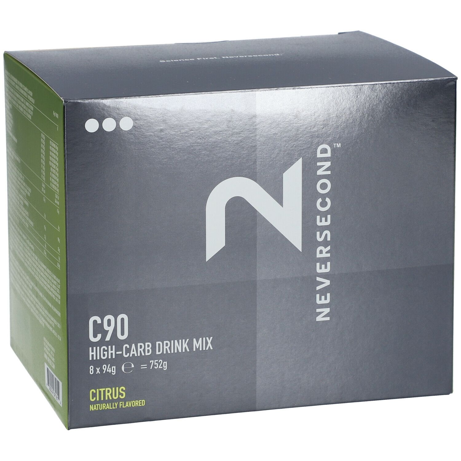 Neversecond™ C90 High-Carb Drink Mix Citron 8x94 g boisson