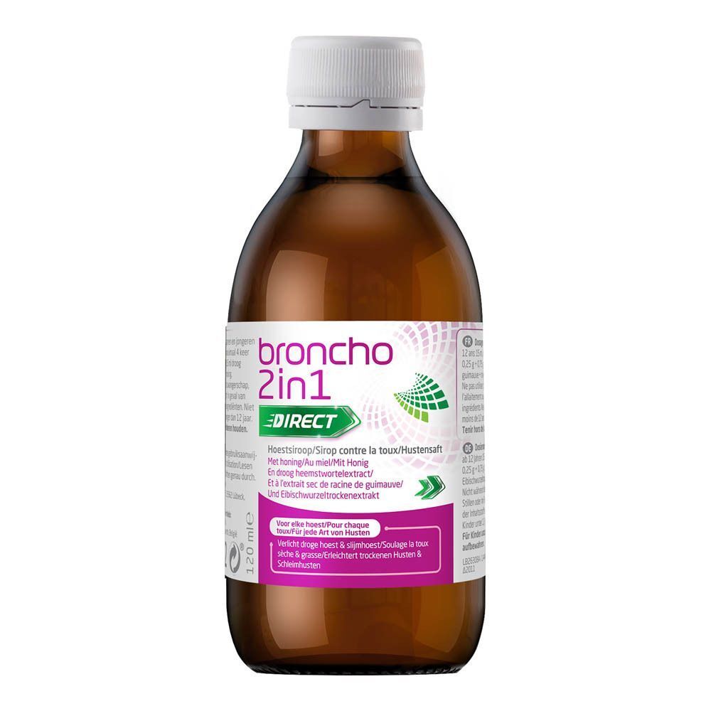 Un flacon de sirop Broncho 2 en 1.
