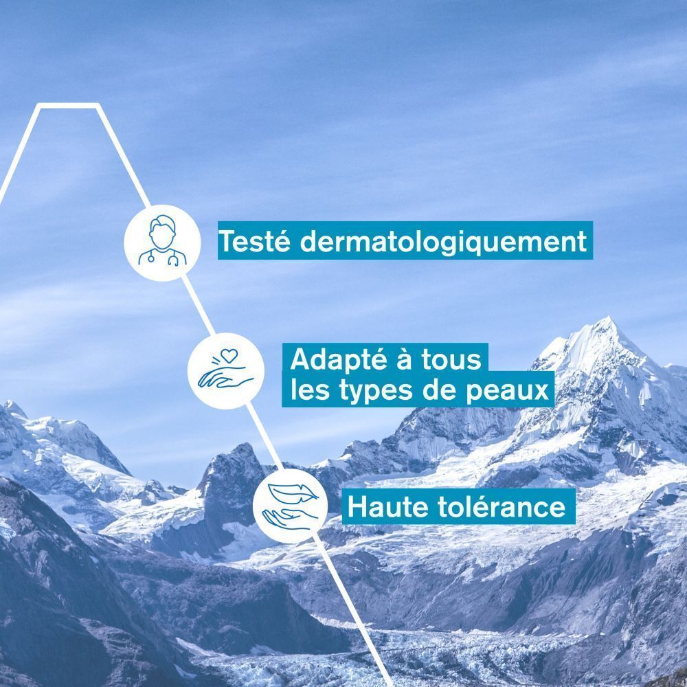 Testé dermatologiquement, adapté à tous les types de peau, haute tolérance.