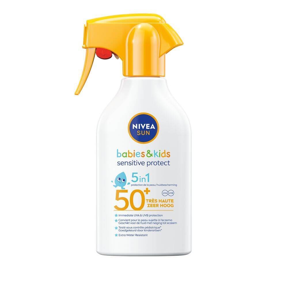 NIVEA Sun Babies &  Kids Sensitive protect Spray Solaire 5 en 1 SPF50+