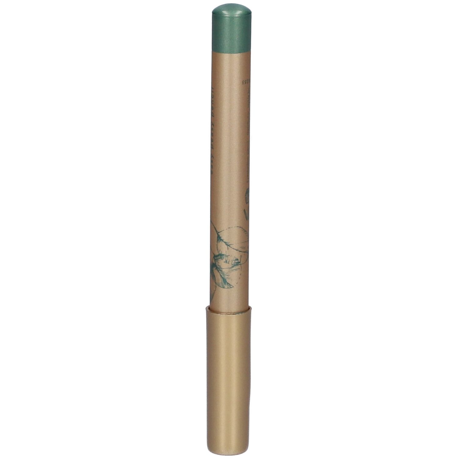 Crayon vert avec corps doré. Motif végétal.