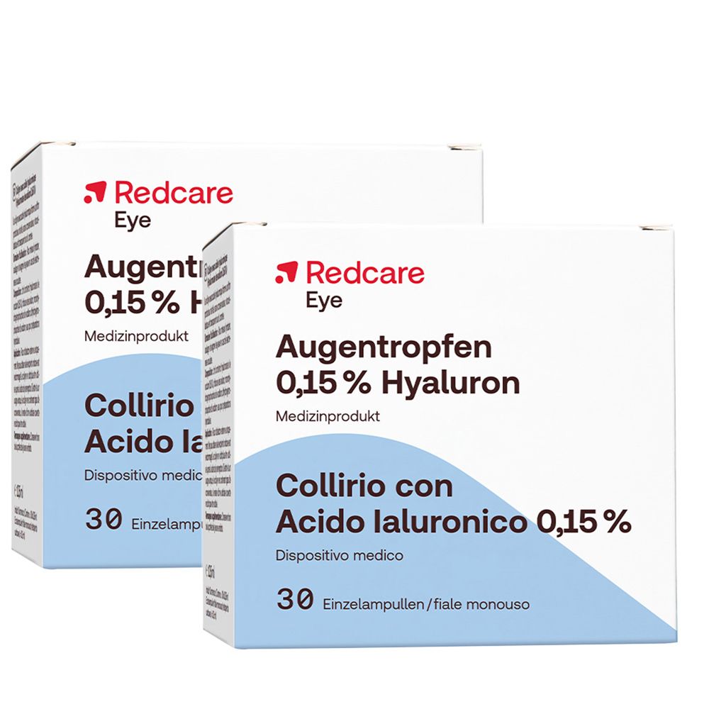 Redcare Collyre avec 0,15 % d'acide hyaluronique