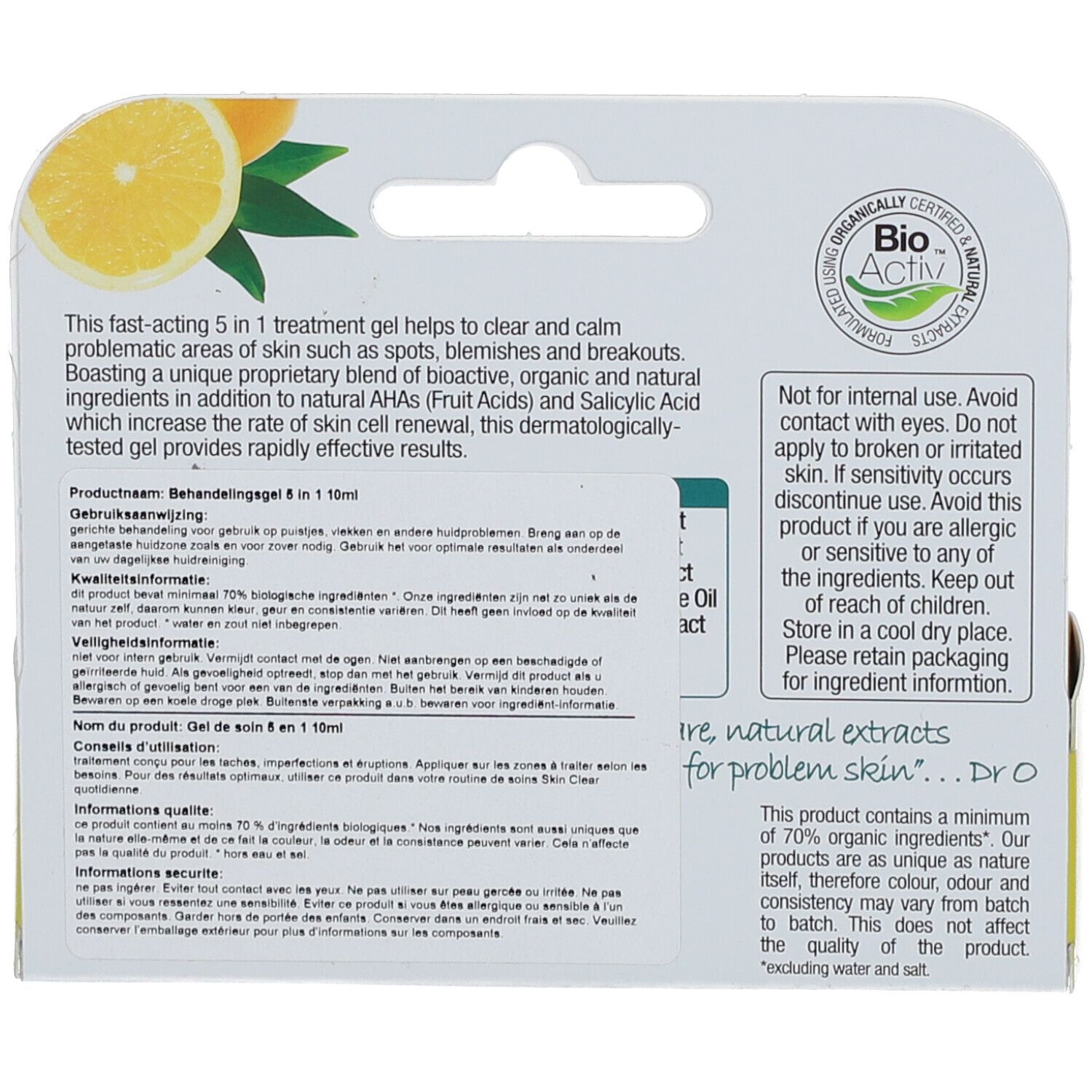 Dr. Organic Gel de Traitement Arbre à Thé Bio