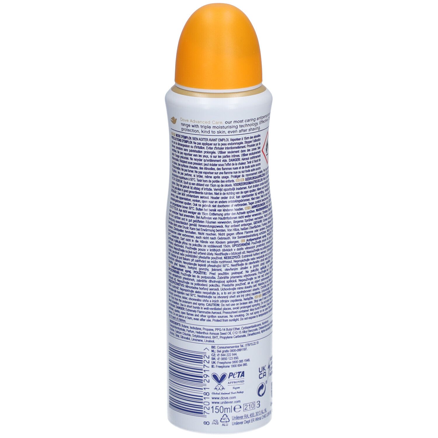 Dove Advanced Care Anti-Transpirant Déodorant Spray Go Fresh Passion Fruit 150 ml spray
