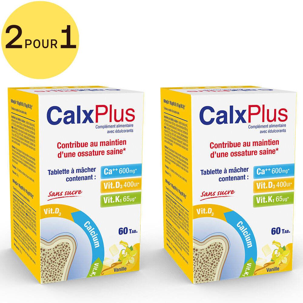 CalxPlus Vanille 2 pour 1 | Calcium | Os