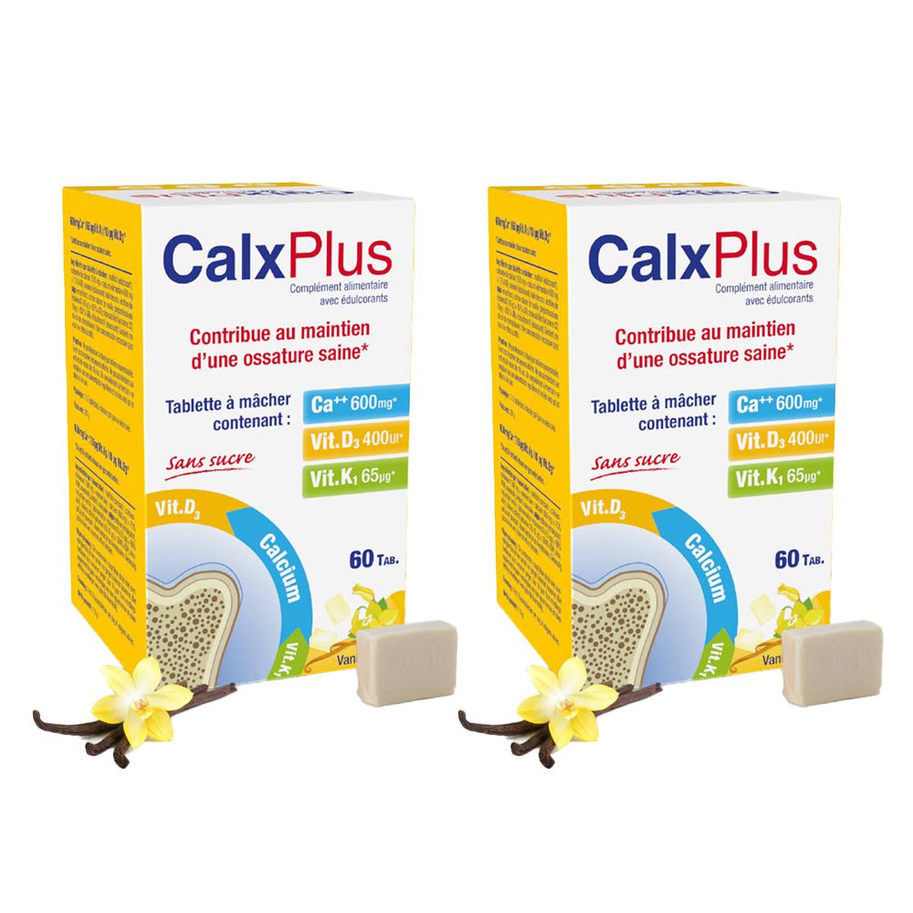 CalxPlus Vanille 2 pour 1 | Calcium | Os