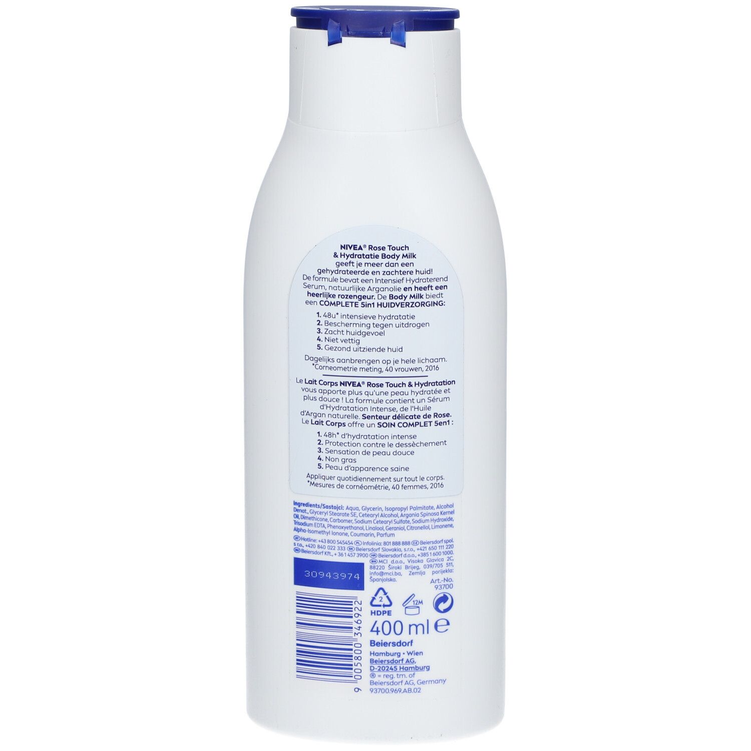 NIVEA Rose touch Lotion pour le corps Hydratation 5 en 1