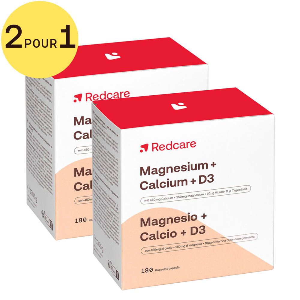 Redcare Magnésium + Calcium + D3