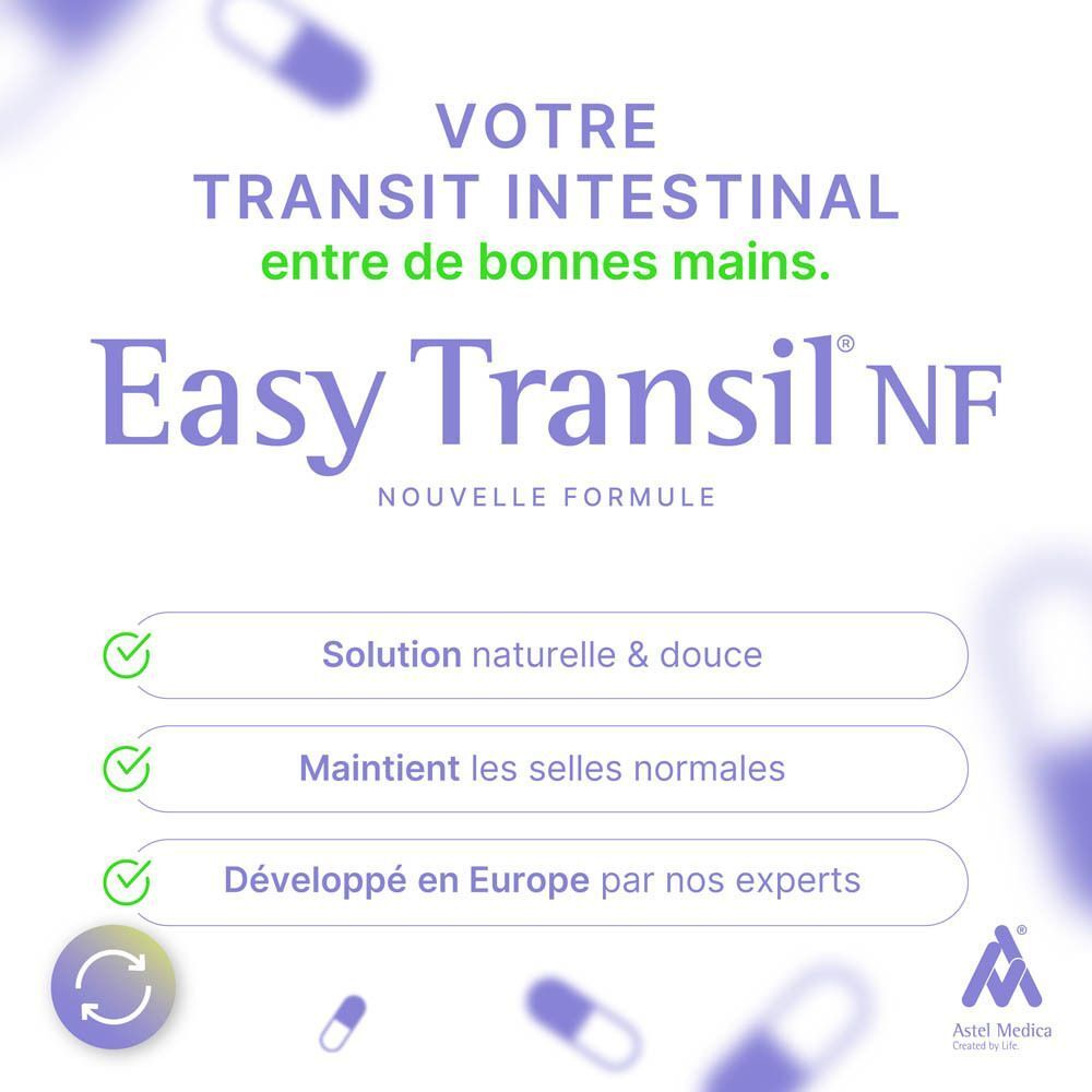 Easy Transil® NF : Solution naturelle, selles normales, développé en Europe.