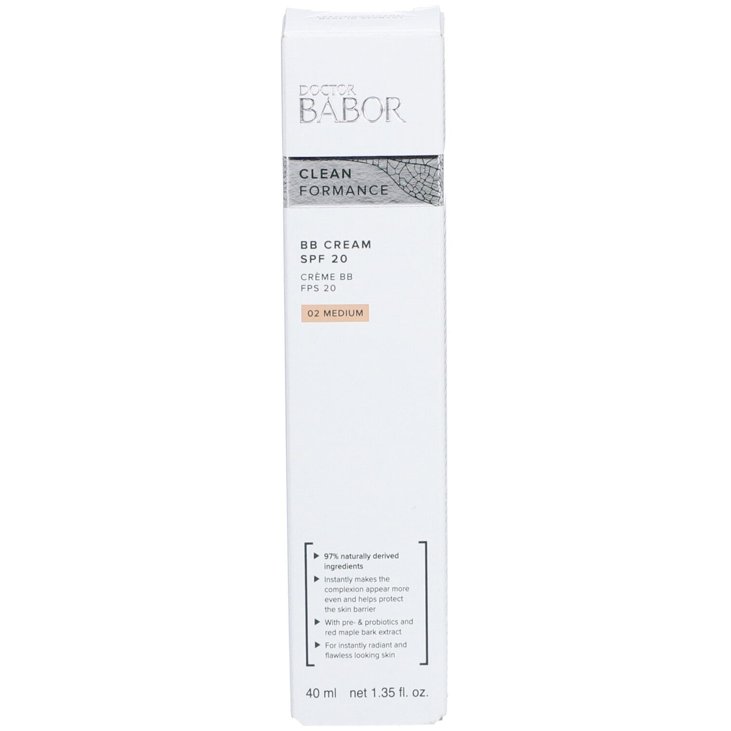 DOCTOR BABOR Clean Formance Crème BB SPF 20 - 02 Médium