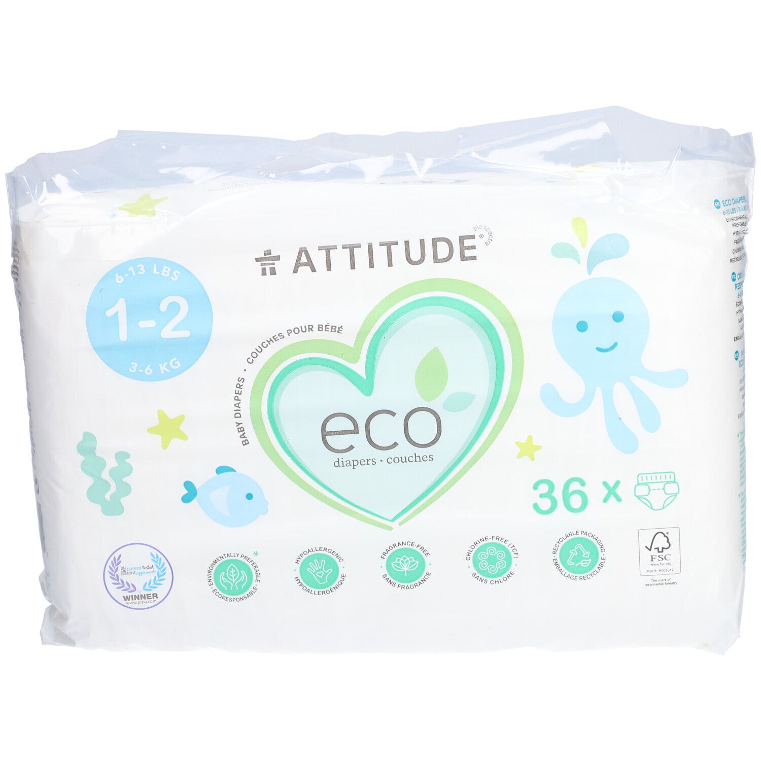 Couche Biolane Taille 2 Couche Enfant Nature Taille 2 De 3-6 Kg Réf. :  1000021512 (Carton Couches Love And Green Taille 1 Pack 1 Mois, image size:1500x1500