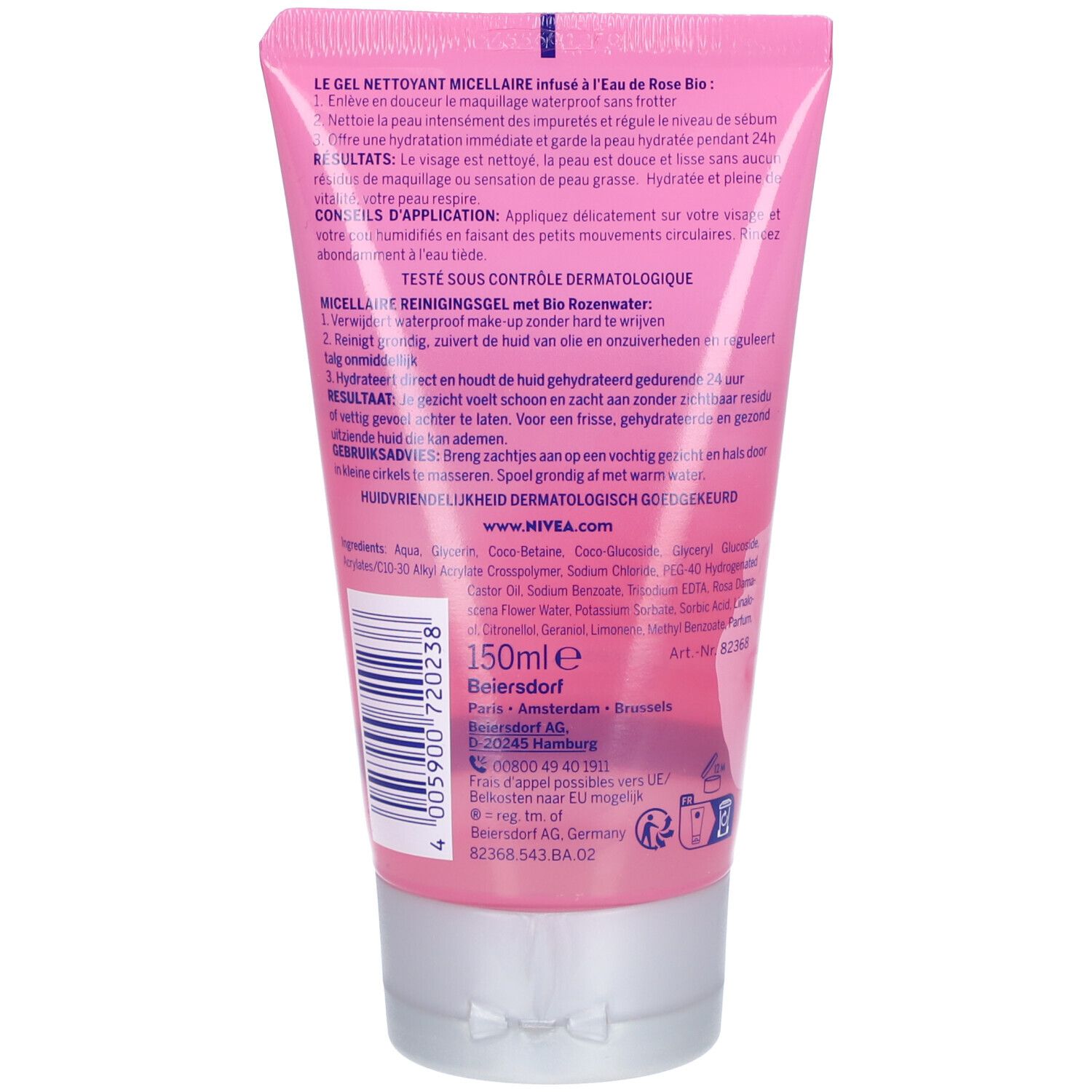 Nivea Gel Nettoyant Micellaire à l'Eau de Rose Bio