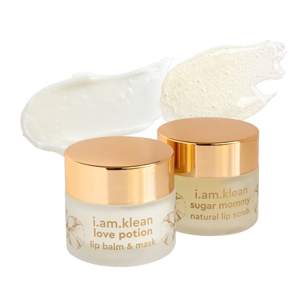 I.AM.KLEAN Duo Gommage exfoliant à lèvres Sugar Mommy + Baume à lèvres Potion