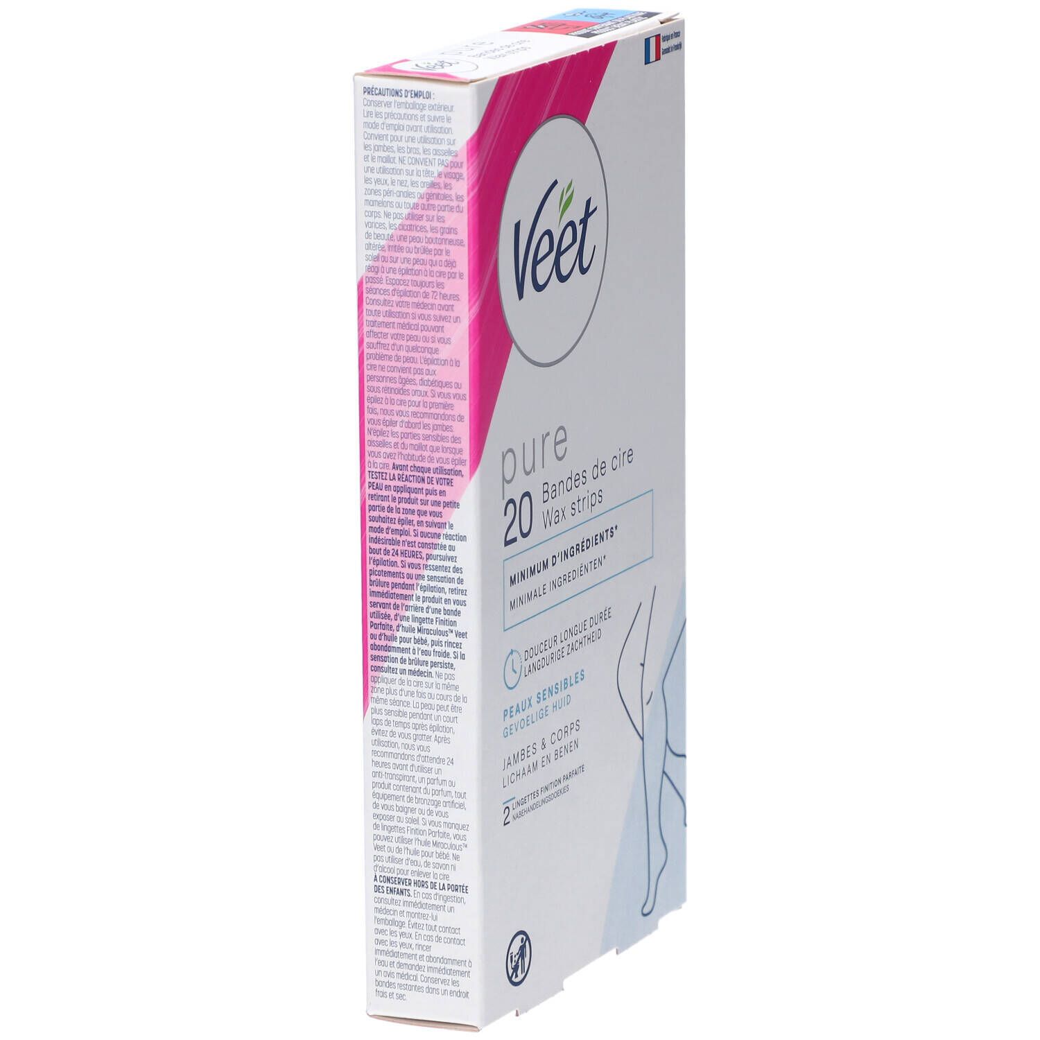 Veet Pure 20 Bandes de cire