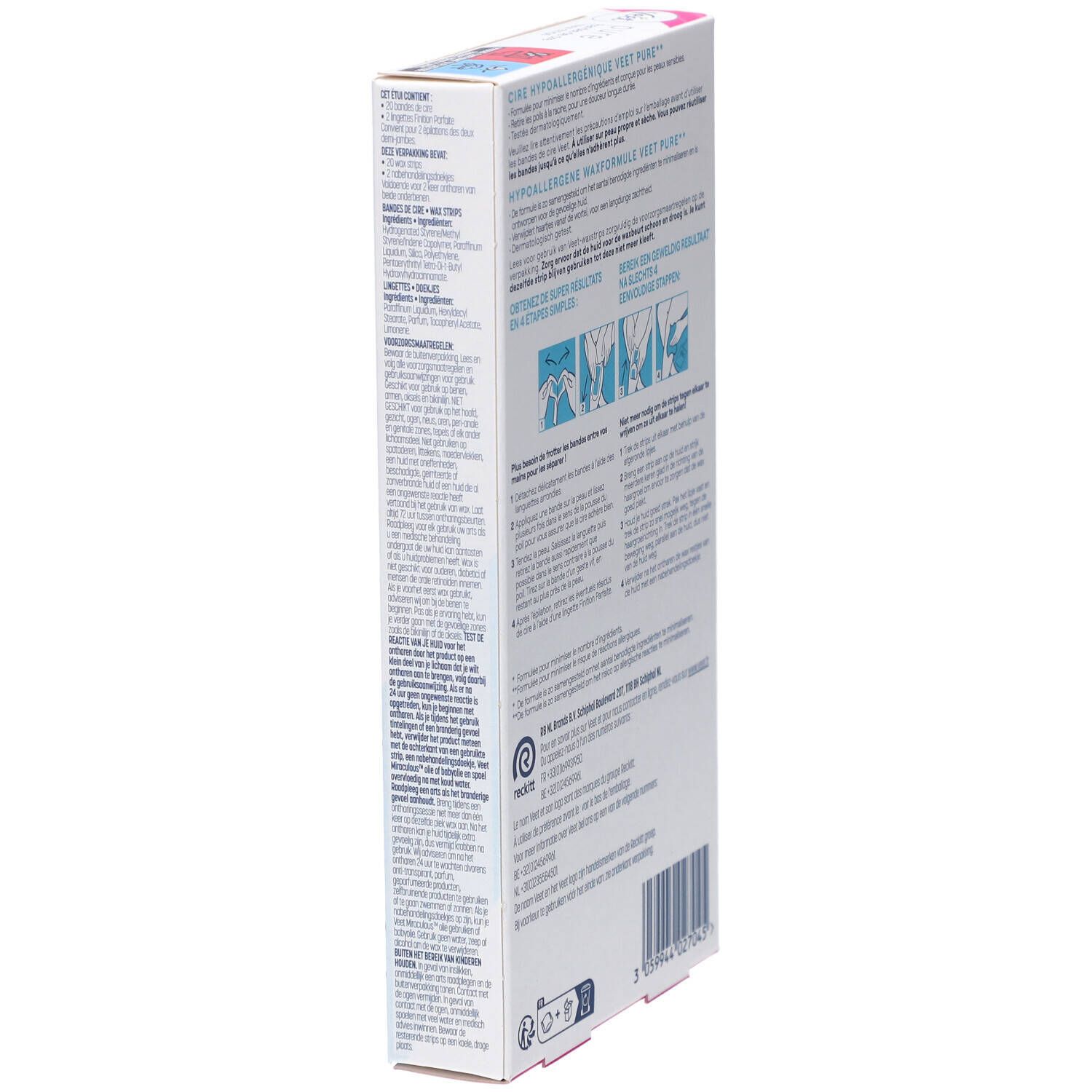 Veet Pure 20 Bandes de cire