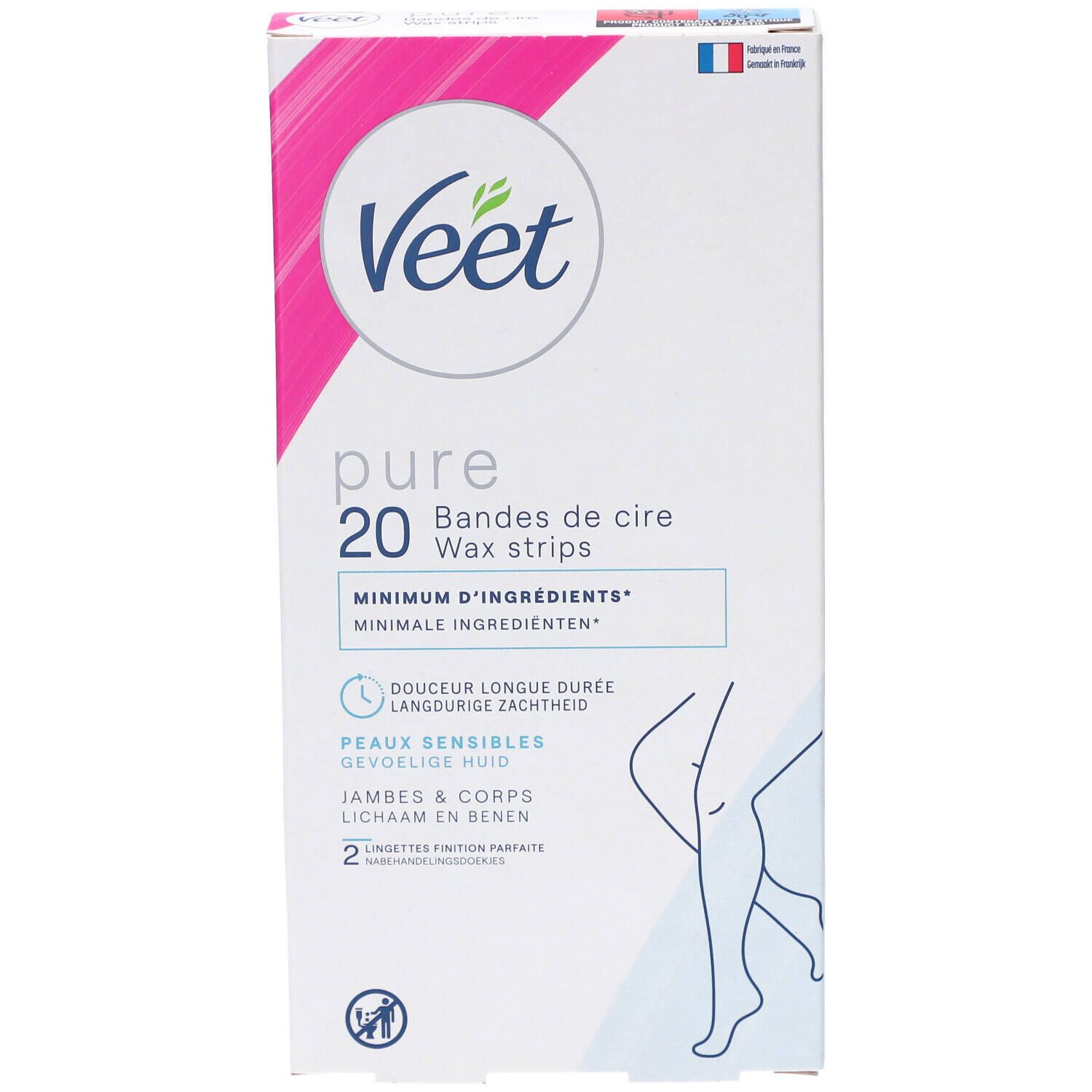 Veet Pure 20 Bandes de cire