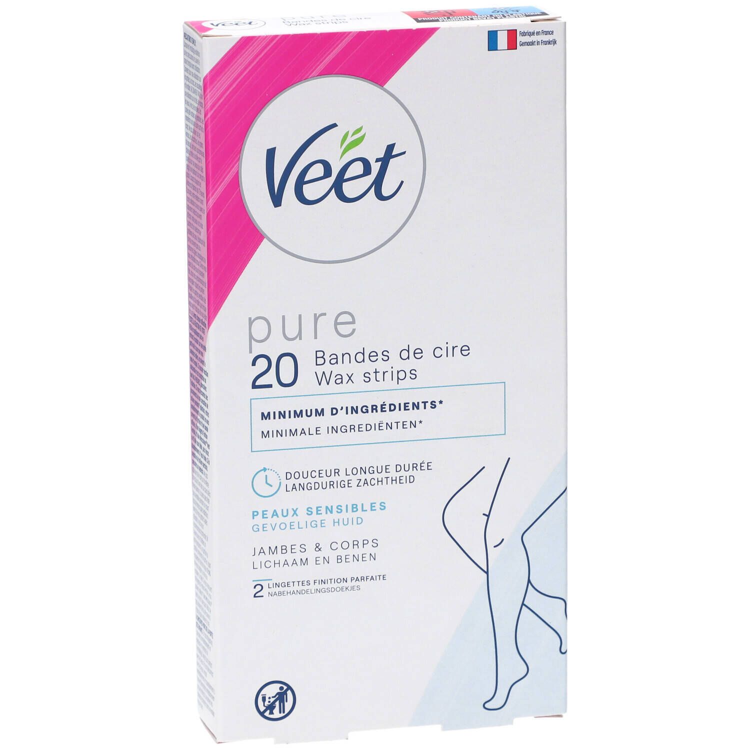 Veet Pure 20 Bandes de cire