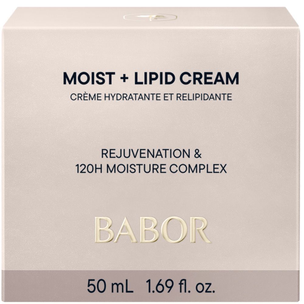 Emballage. Inscription BABOR MOIST + LIPID CREAM. 50 ml.