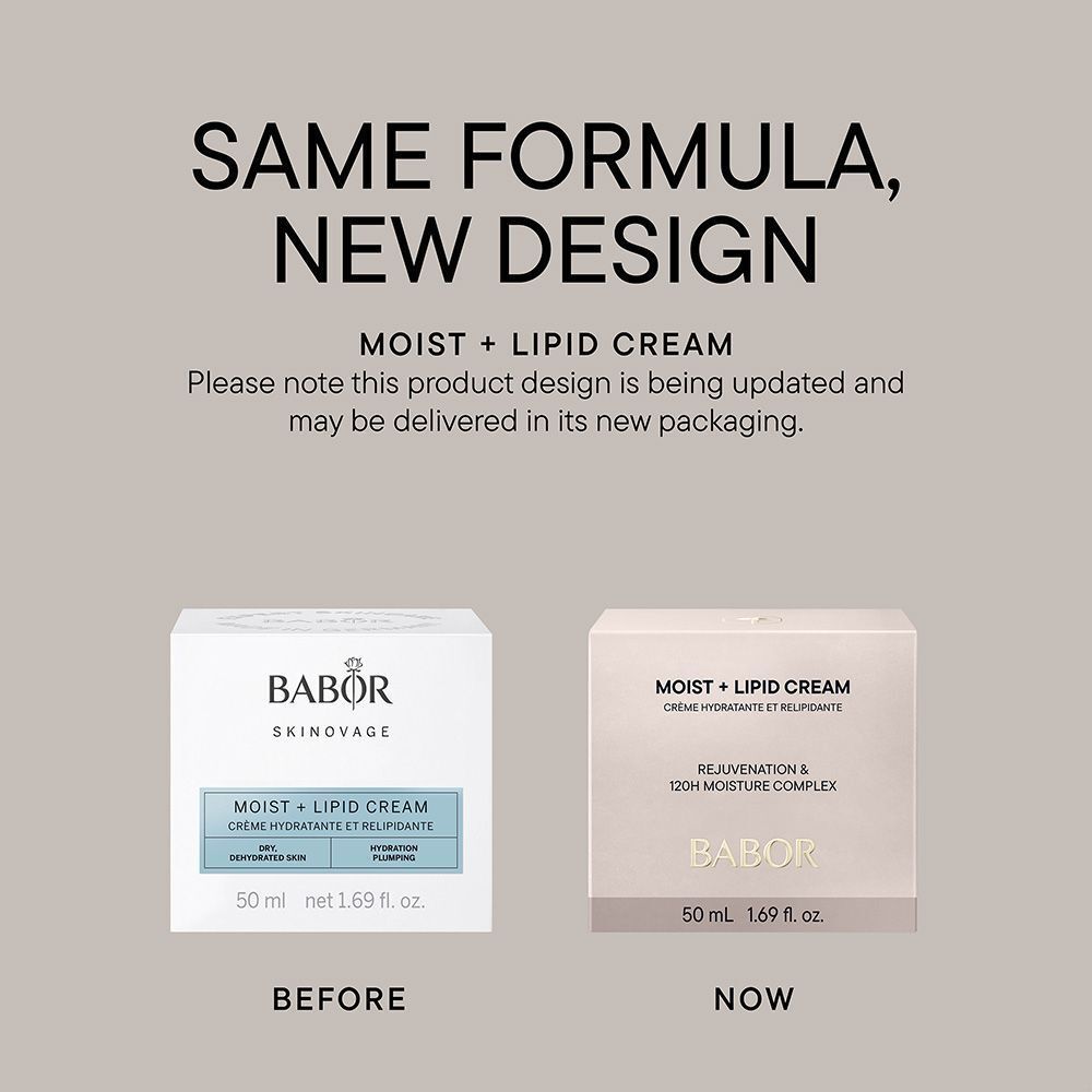 Emballage. Inscription BABOR MOIST + LIPID CREAM. 50 ml.