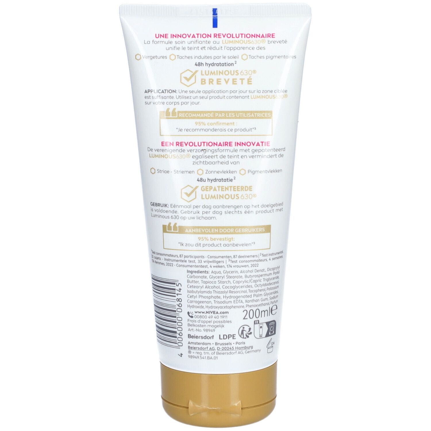Soin De Jour Nivea Cellular Luminous Anti-Taches FPS 50 - Crème Anti-âge 40 Ml - Neuf D'Allemagne