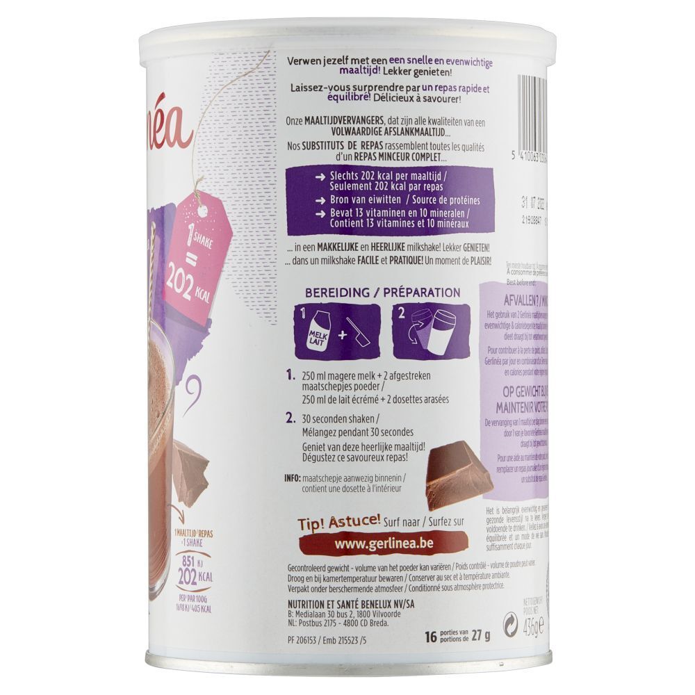 Gerlinéa Shake Minceur Chocolat