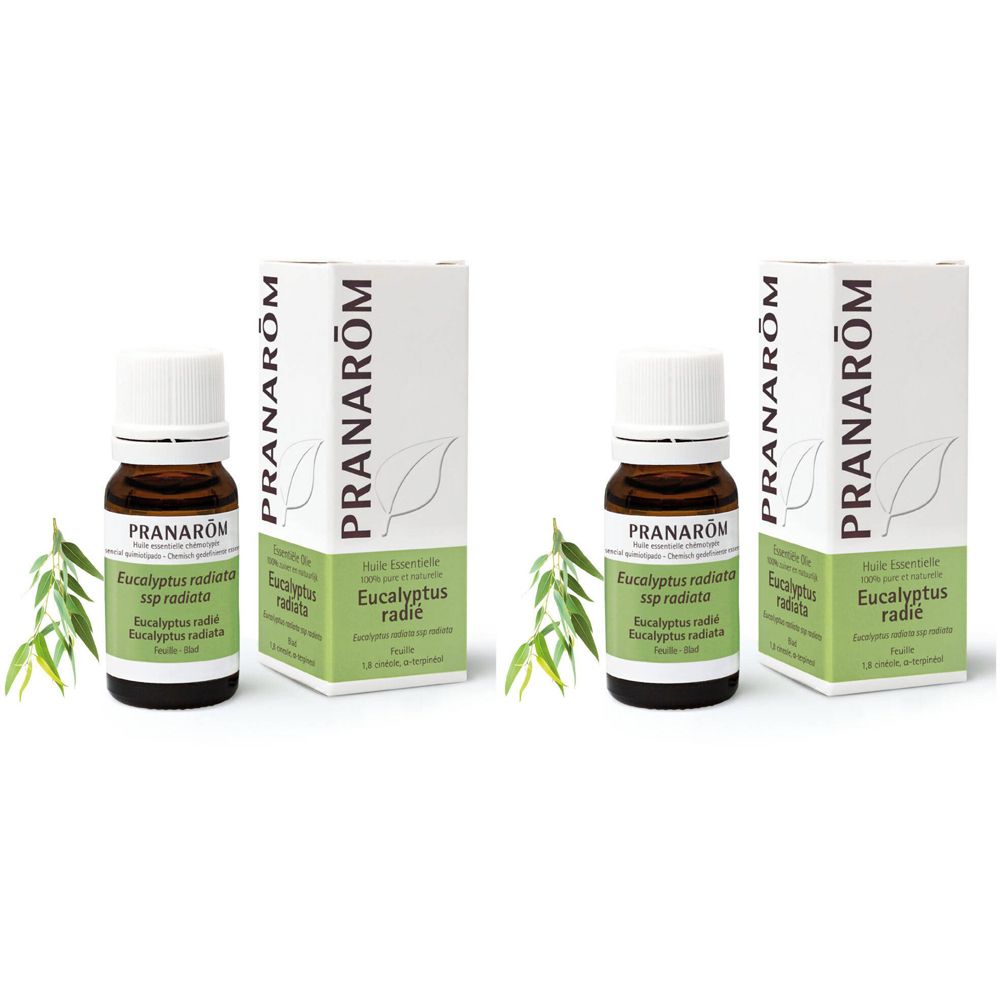 PRANARÔM - Eucalyptus Radié - Huile Essentielle Chémotypée - Voies Respiratoires & Immunité - 100 % Pure Et Naturelle - HECT - 10 ml