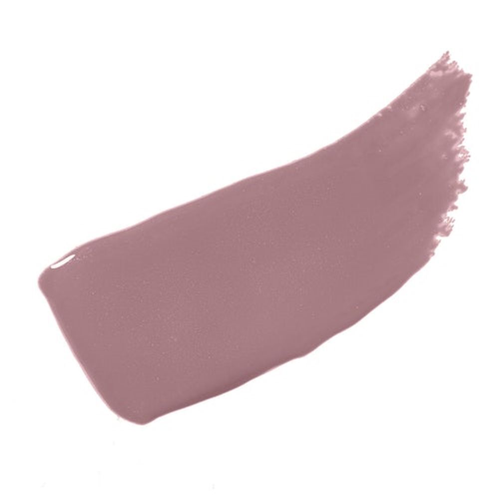 Échantillon de rouge à lèvres rose sur fond blanc. Texture brillante. Teinte : rose.