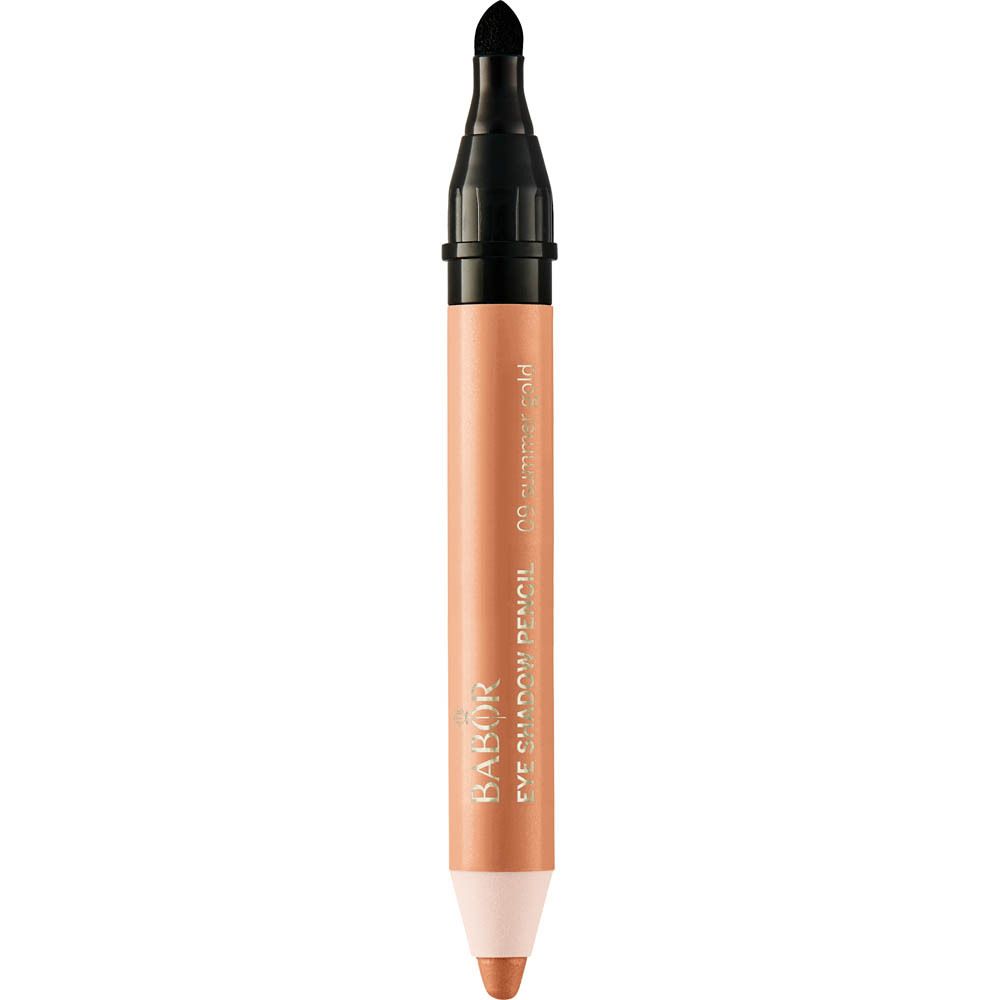 Crayon fard à paupières Babor 09 Sommer-Gold. Double extrémité, or et noir. Inscription: Babor Eye Shadow Pencil.