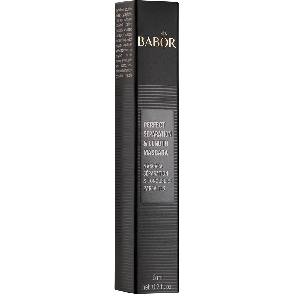 Emballage noir avec nom du produit et marque Babor. Texte en anglais et français.